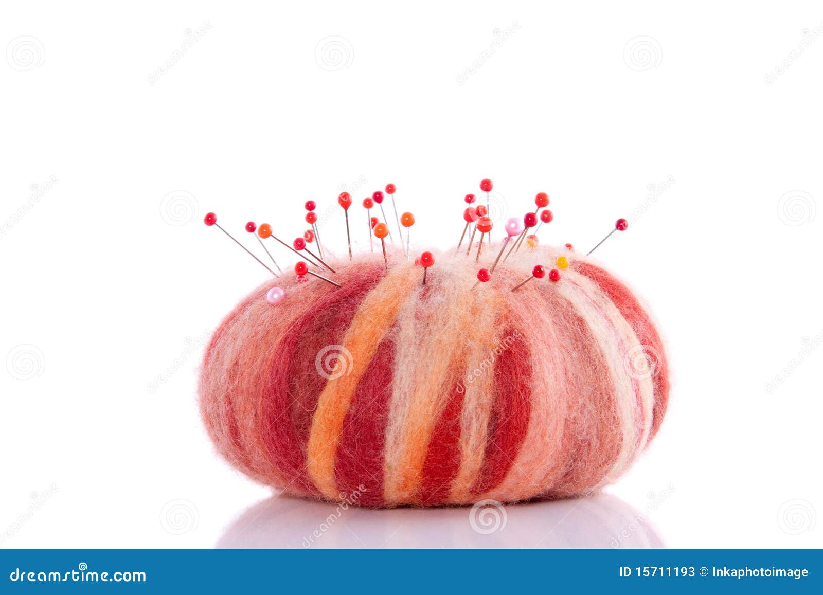 Pins in a pincushion stock image. Image of handwork 15711193