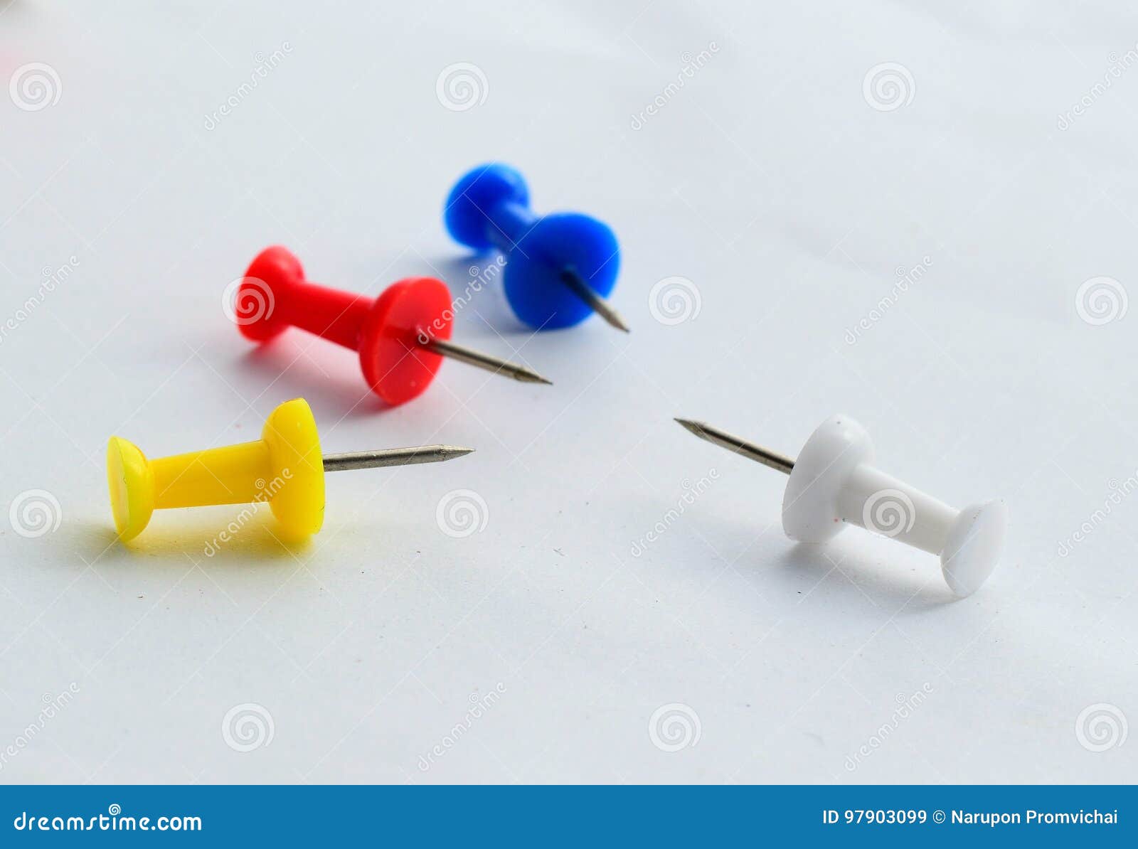 Pins On White Paper Stock Image Image Of Paper Pins 97903099