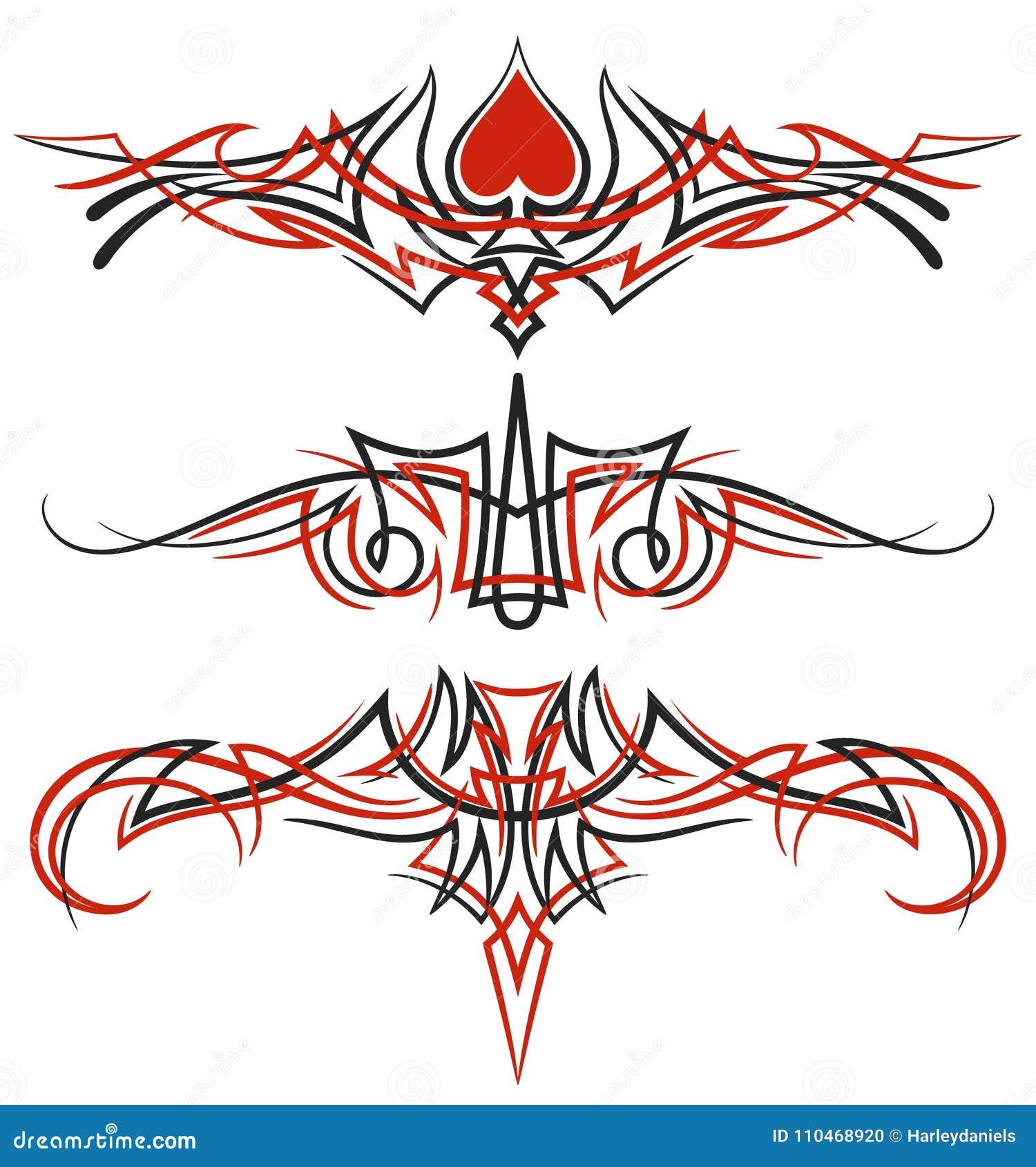 Pinstriping Flourish Vector Ornaments Set Stock Illustration Download ...