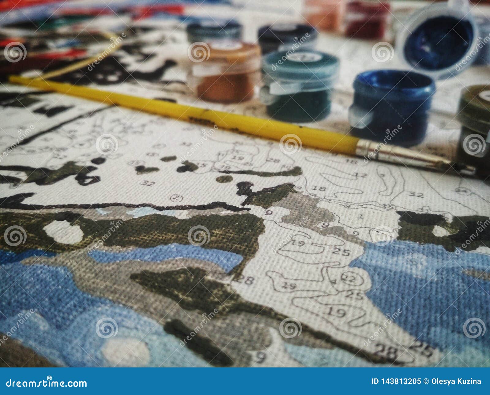 Pintar Por Números Na Lona é Uma Maneira De Desenho E De Colorir Imagem de  Stock - Imagem de maneira, relaxe: 143813205