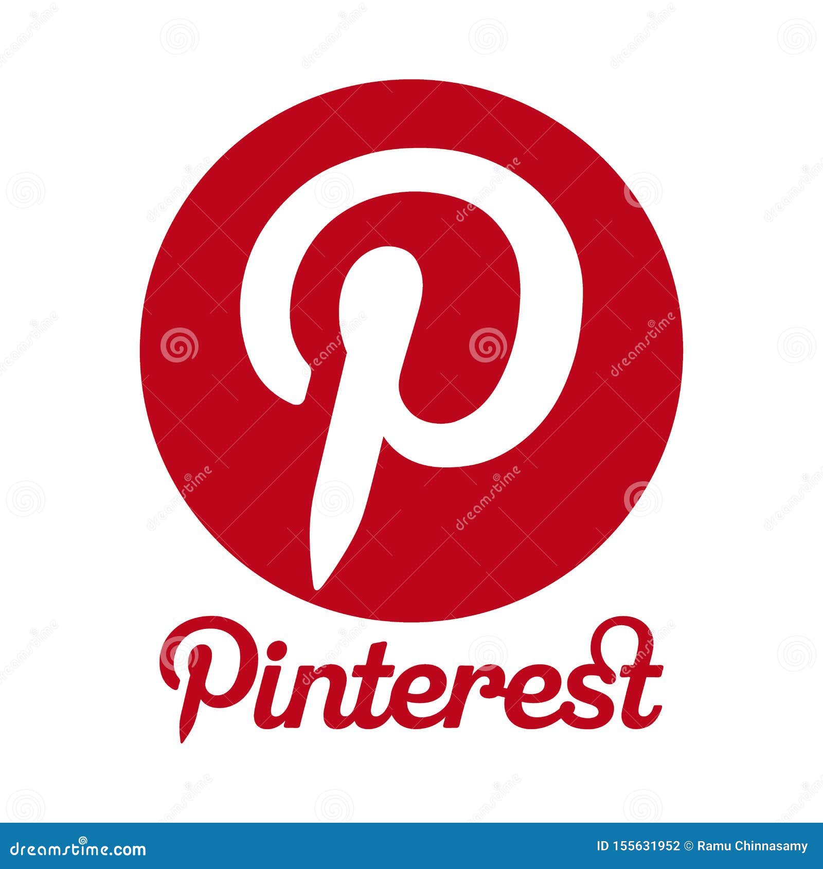 Pinterest logo editorial photography. Illustration of application -  155631952