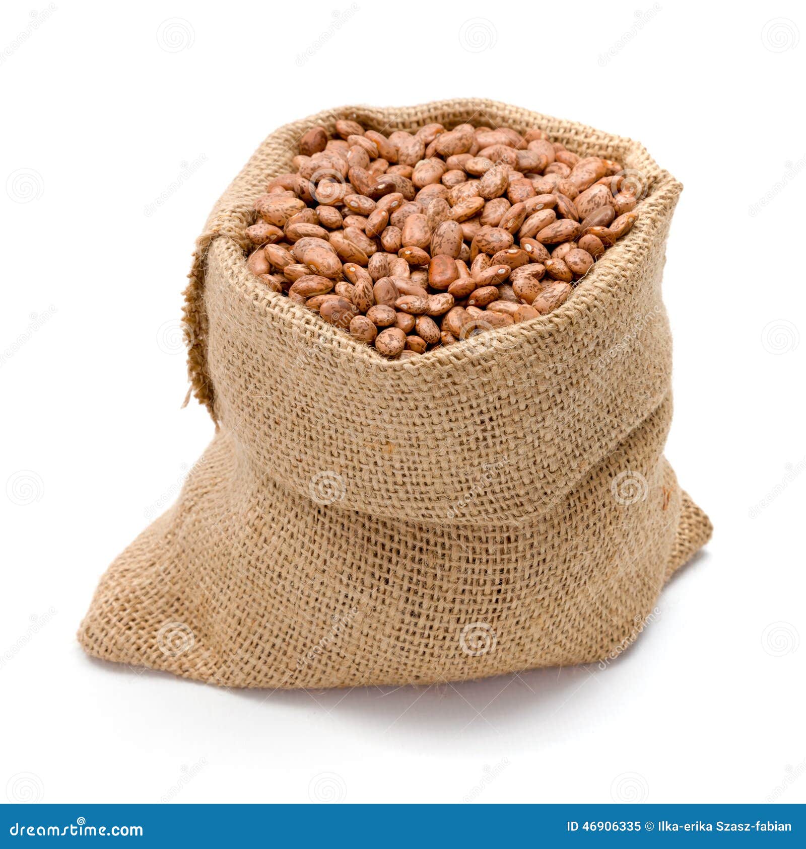 Pinto beans in burlap bag stock image. Image of healthy