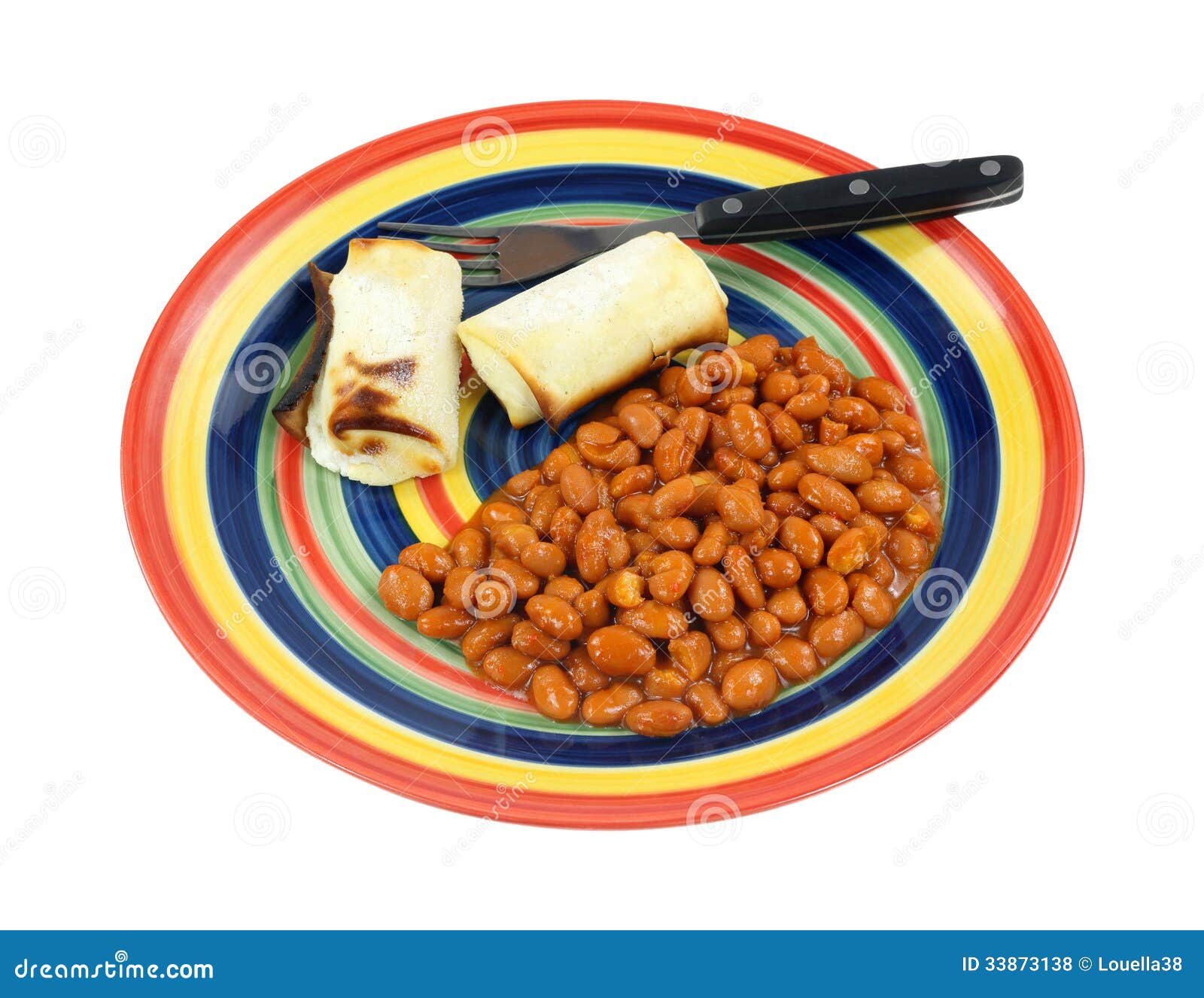 Pinto Beans Hot Chili Sauce Blintzes Stock Photo Image of spices