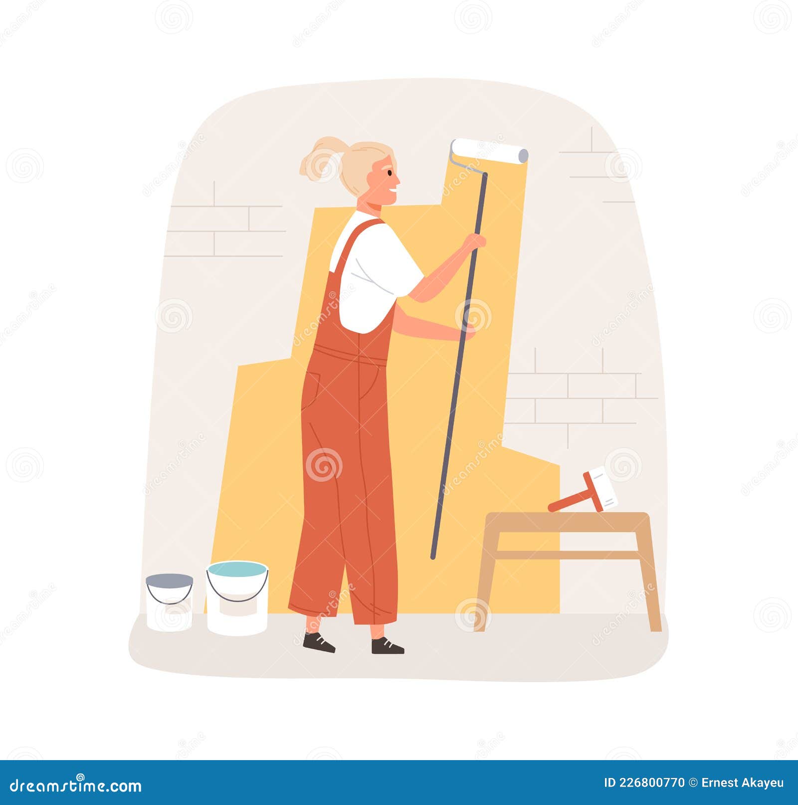 Vetores de Mulher Criativa Pintando Quadro No Estúdio Ilustração De Vetor  De Desenho Animado Plano e mais imagens de Adulto - iStock