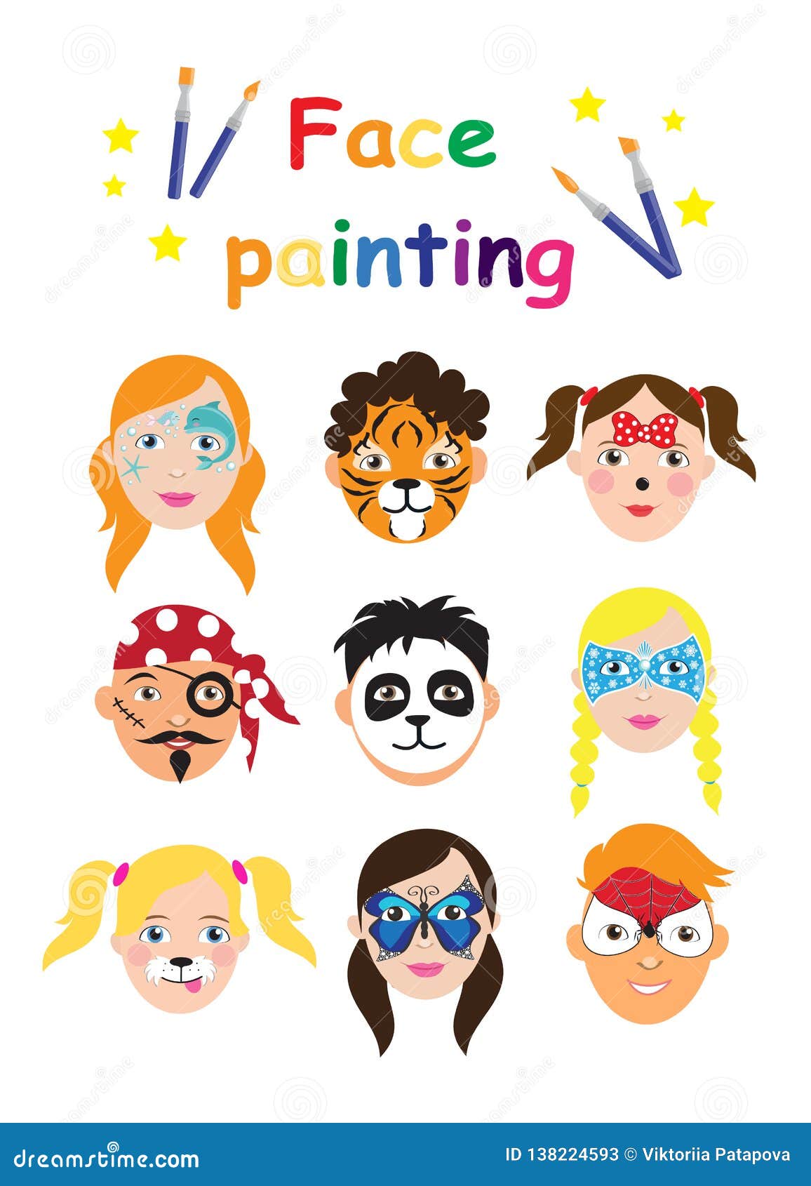 Ilustração Engraçada Dos Desenhos Animados Do Vetor Da Pintura Feliz Bonito  Do Menino Com A Pintura Na Tabela. Acessórios Para A Pintura Na Tabela  Royalty Free SVG, Cliparts, Vetores, e Ilustrações Stock.