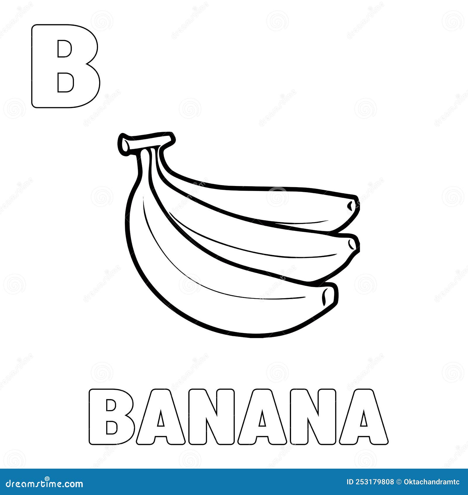 Desenhos para colorir de banana 