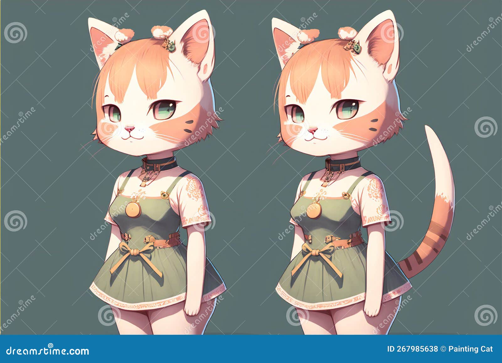 Pintura De Ilustração Digital Criativa Com Personagem De Gato