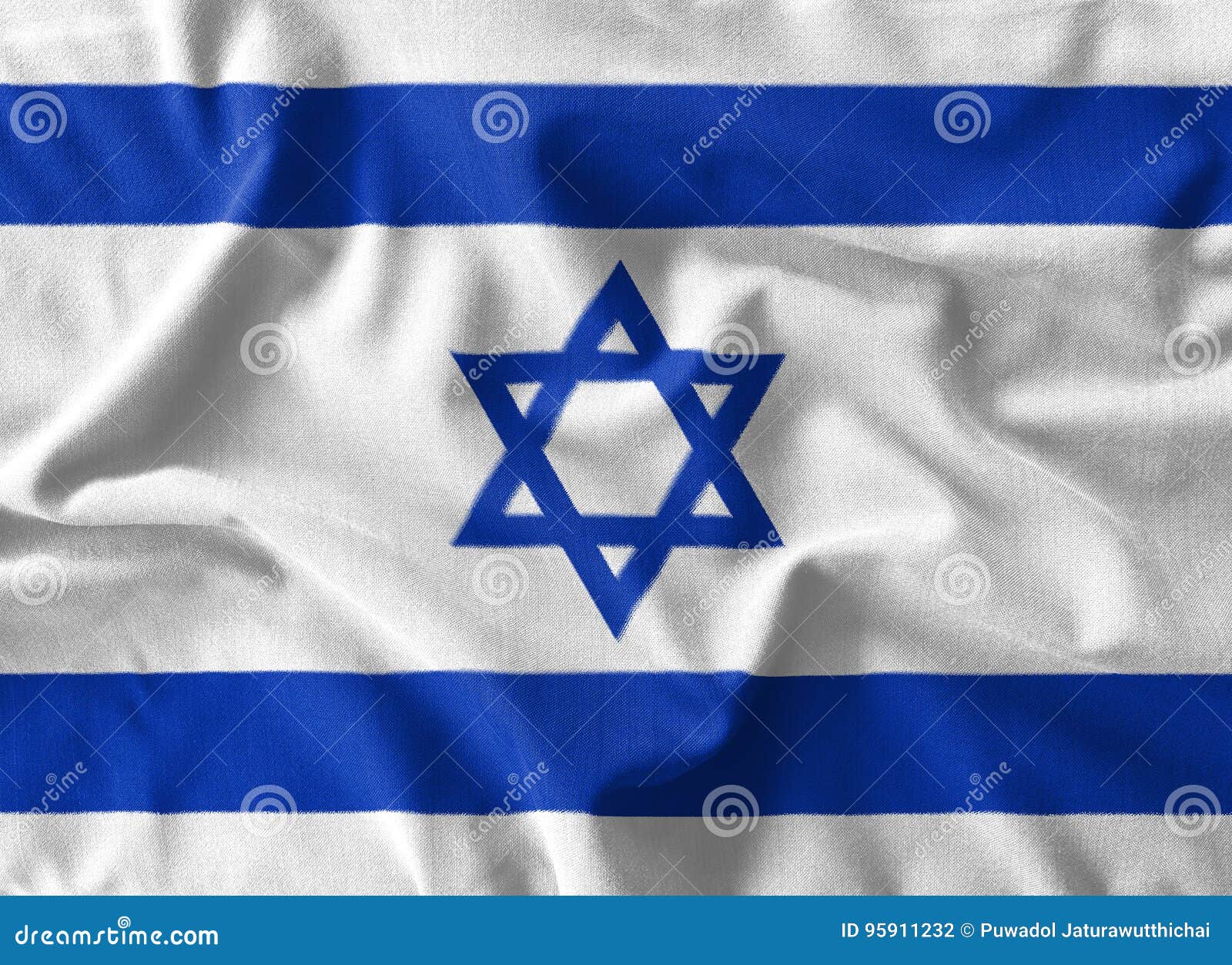 Pintura De La Bandera De Israel Sobre El Alto Las De Algodón De La Onda Stock de ilustración - Ilustración de doblez, jerusalén: 95911232