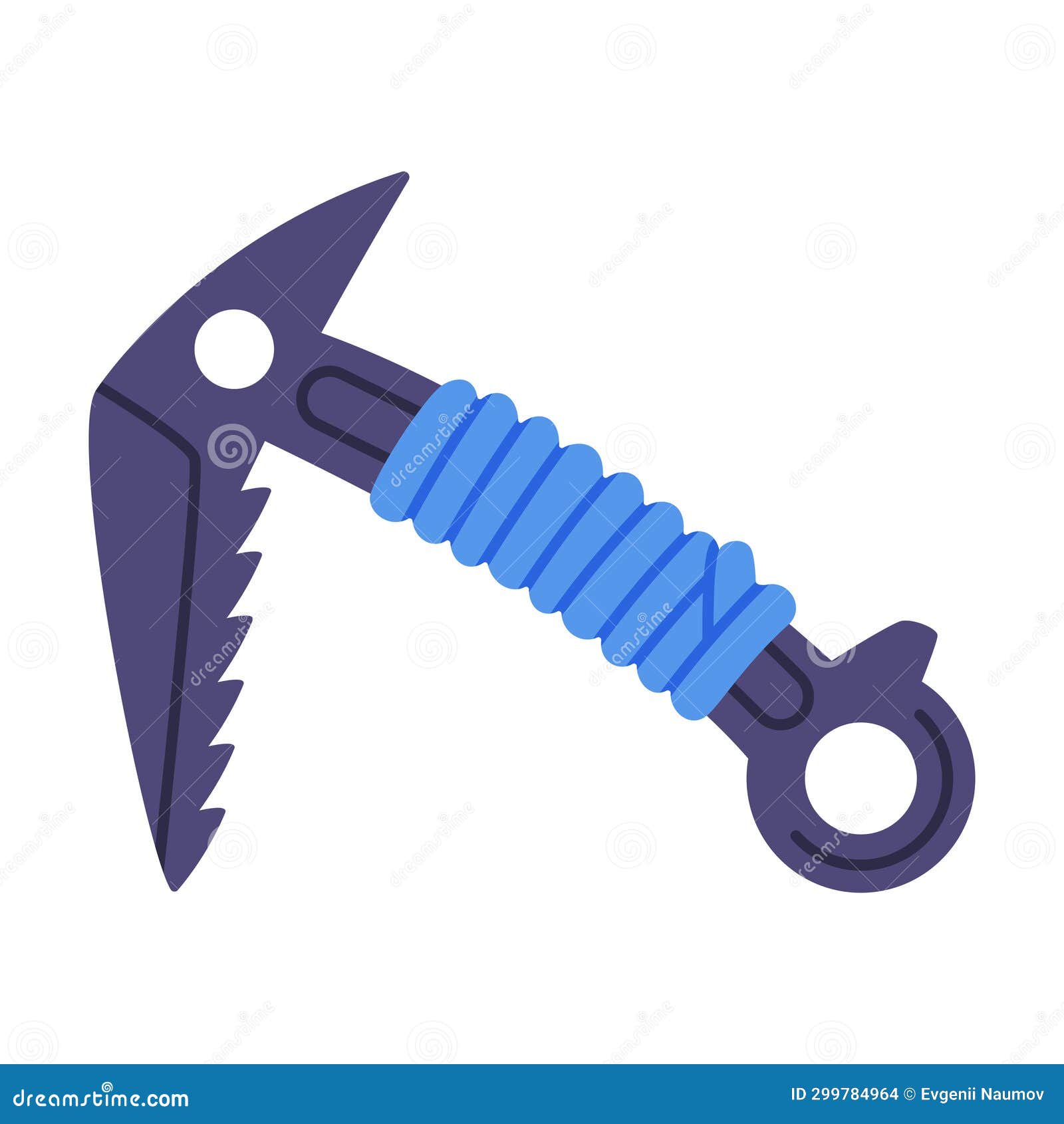 Piolet ice tool set cartoon Royalty Free Vector Image