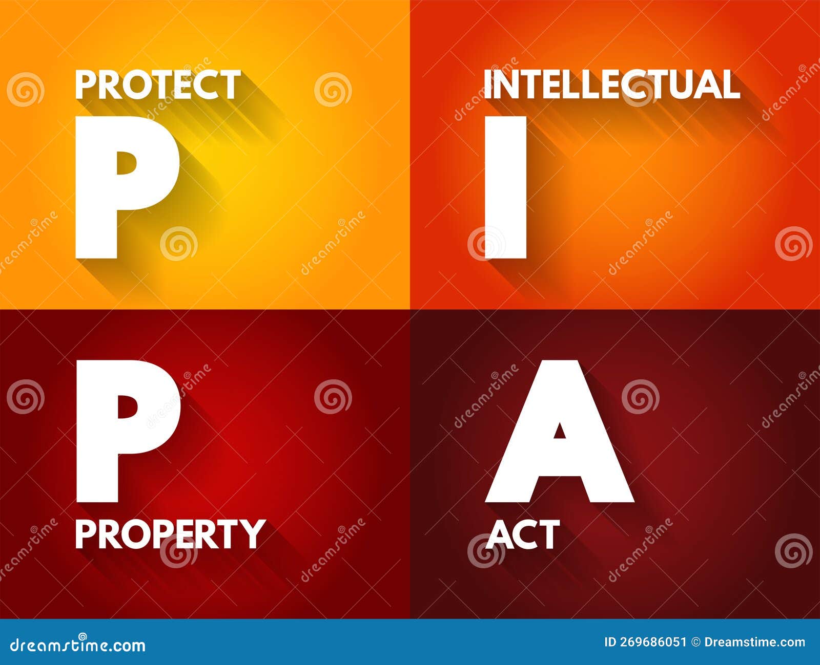 PIPA Protect Intellectual Property Act Acronym Text Stamp, Concept