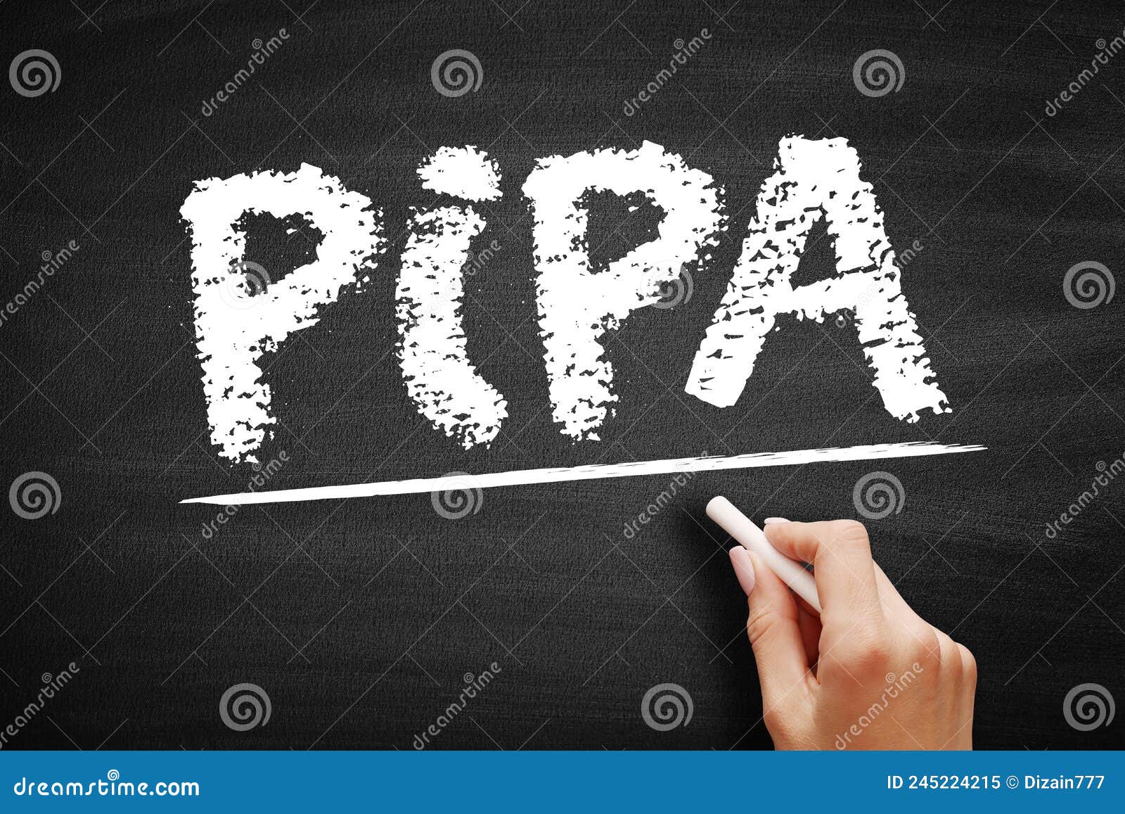 pipa - protect intellectual property act acronym, text concept on blackboard