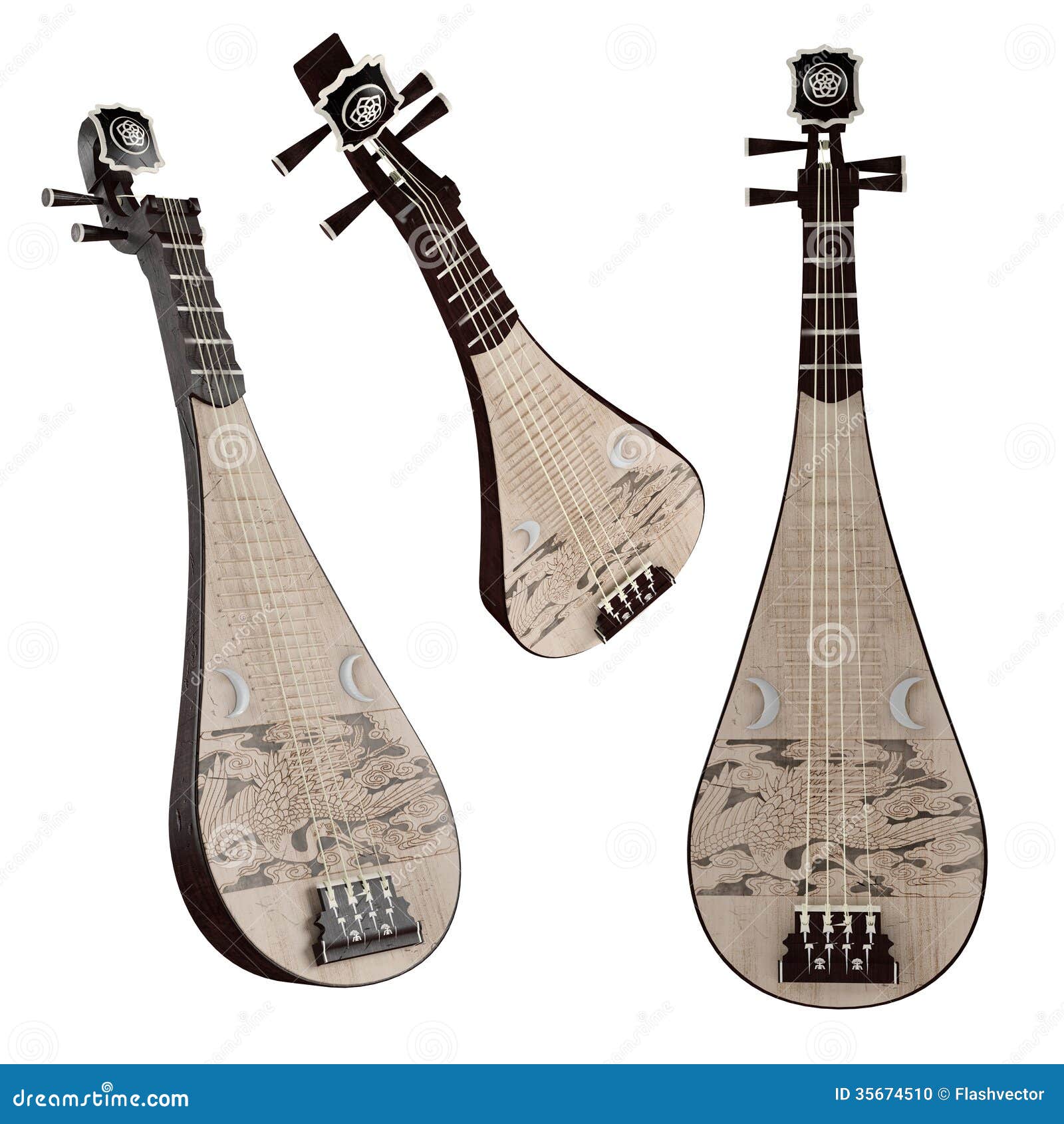 pipa. traditional chinese musical instrument.