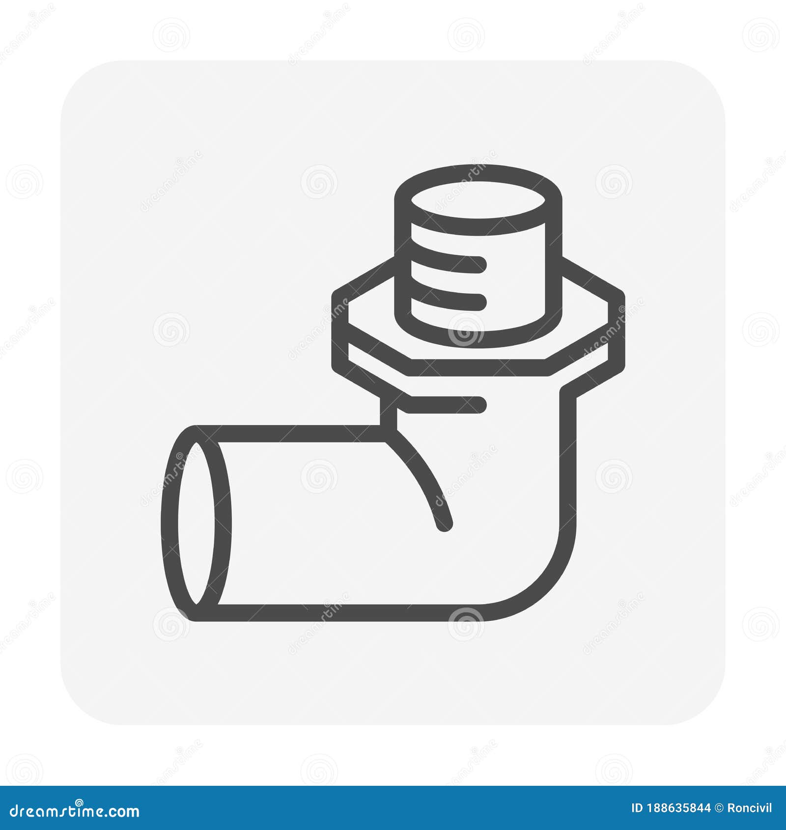 Pipe fitting part stock vector. Illustration of pipe 188635844
