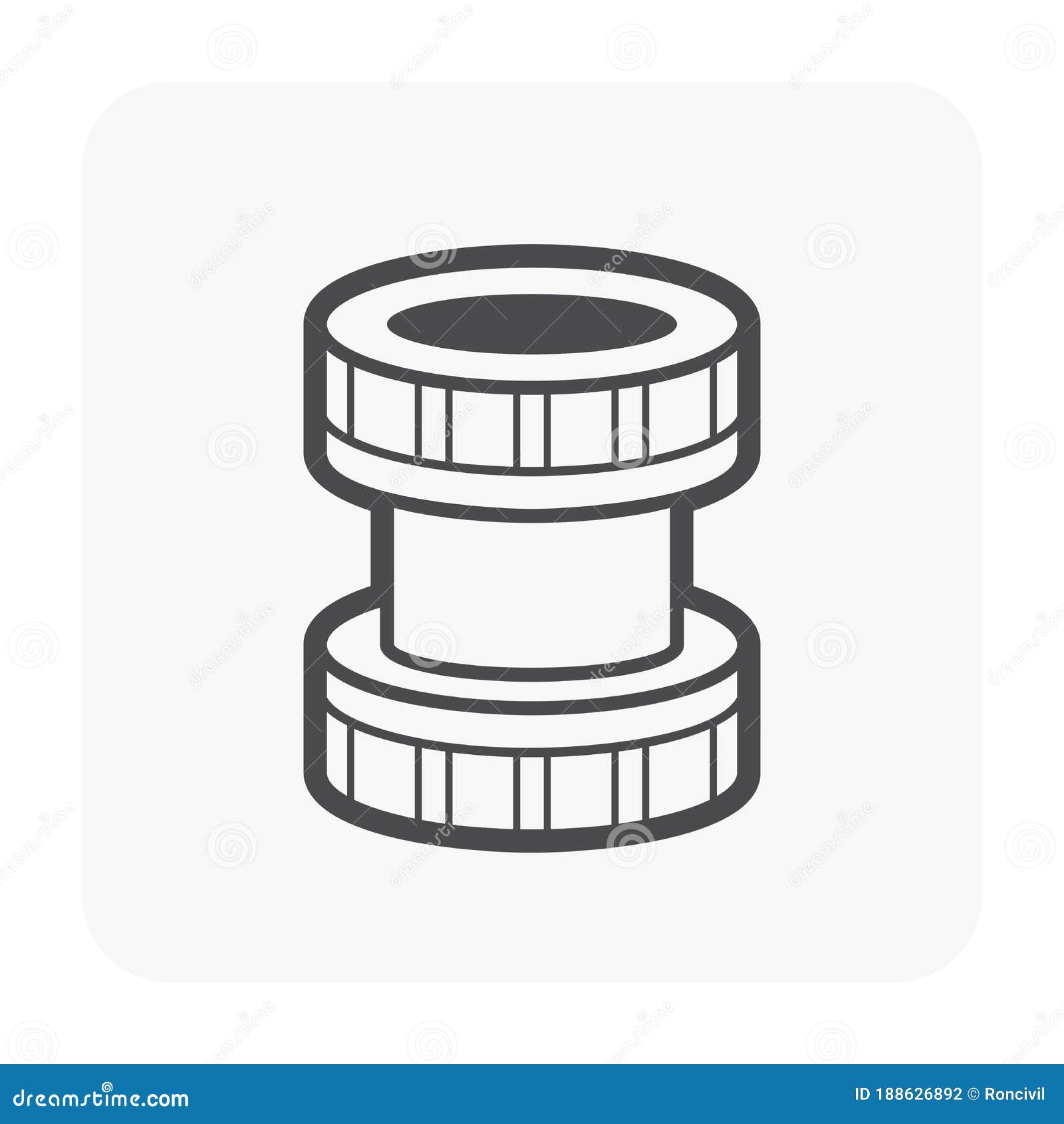 Pipe fitting part stock vector. Illustration of icon 188626892