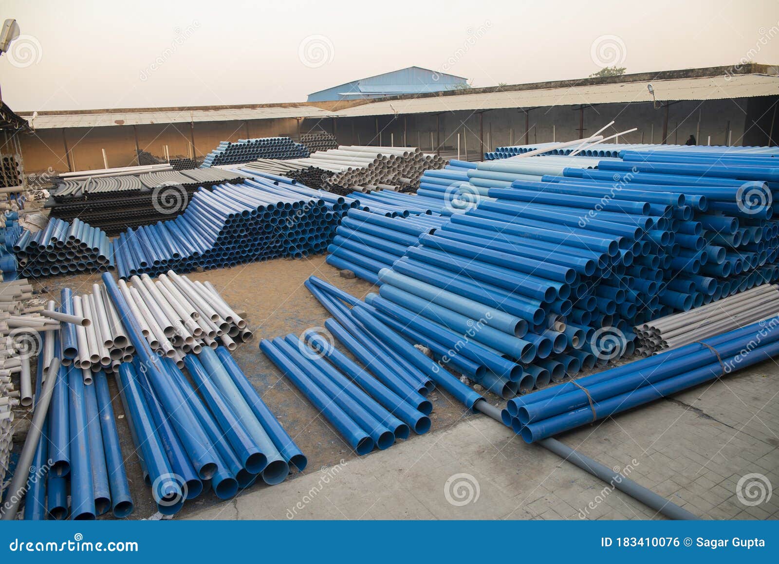 pipe making stored in factory