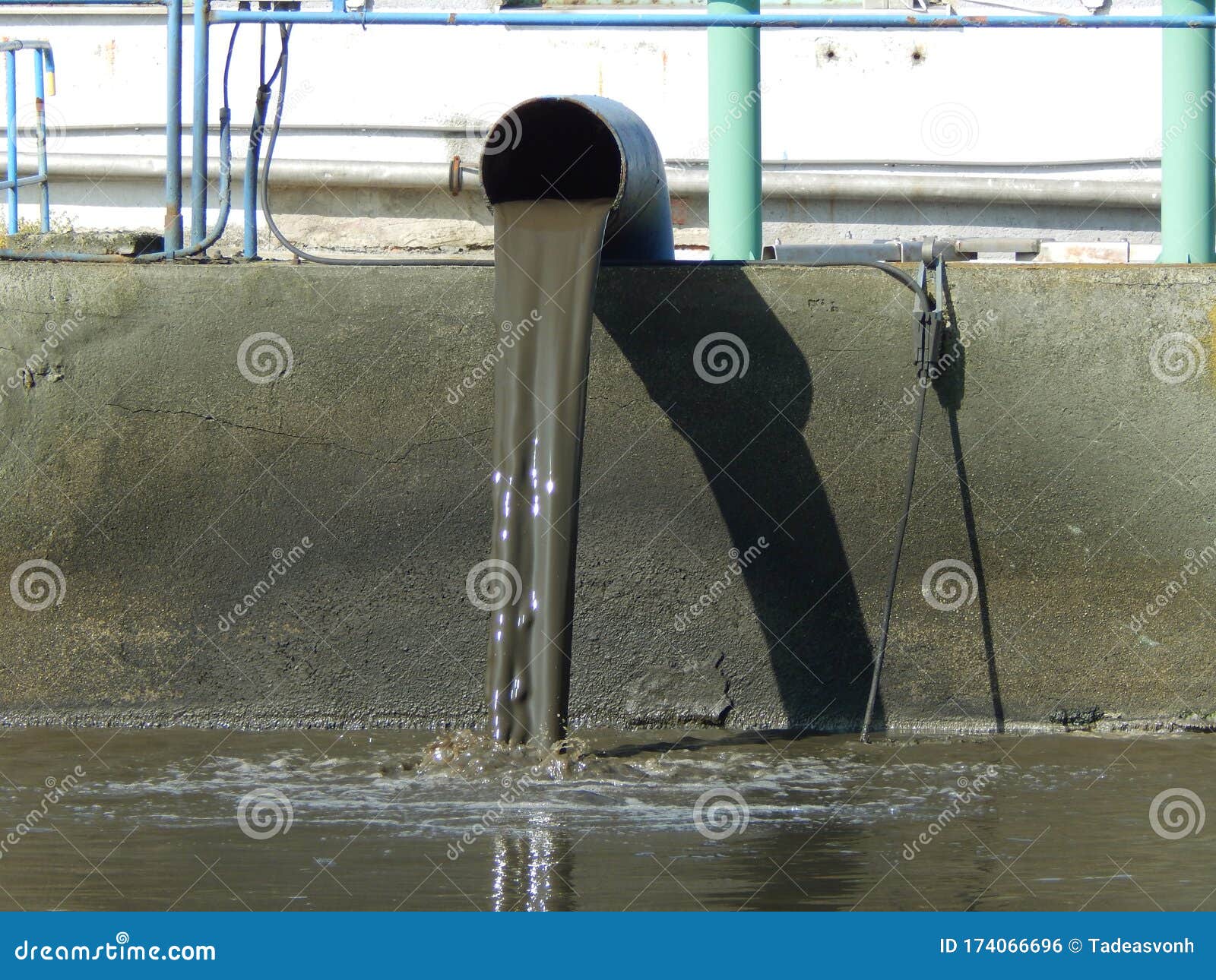 Pipe with Returned Sludge from the Activation Sludge Reactor Stock ...