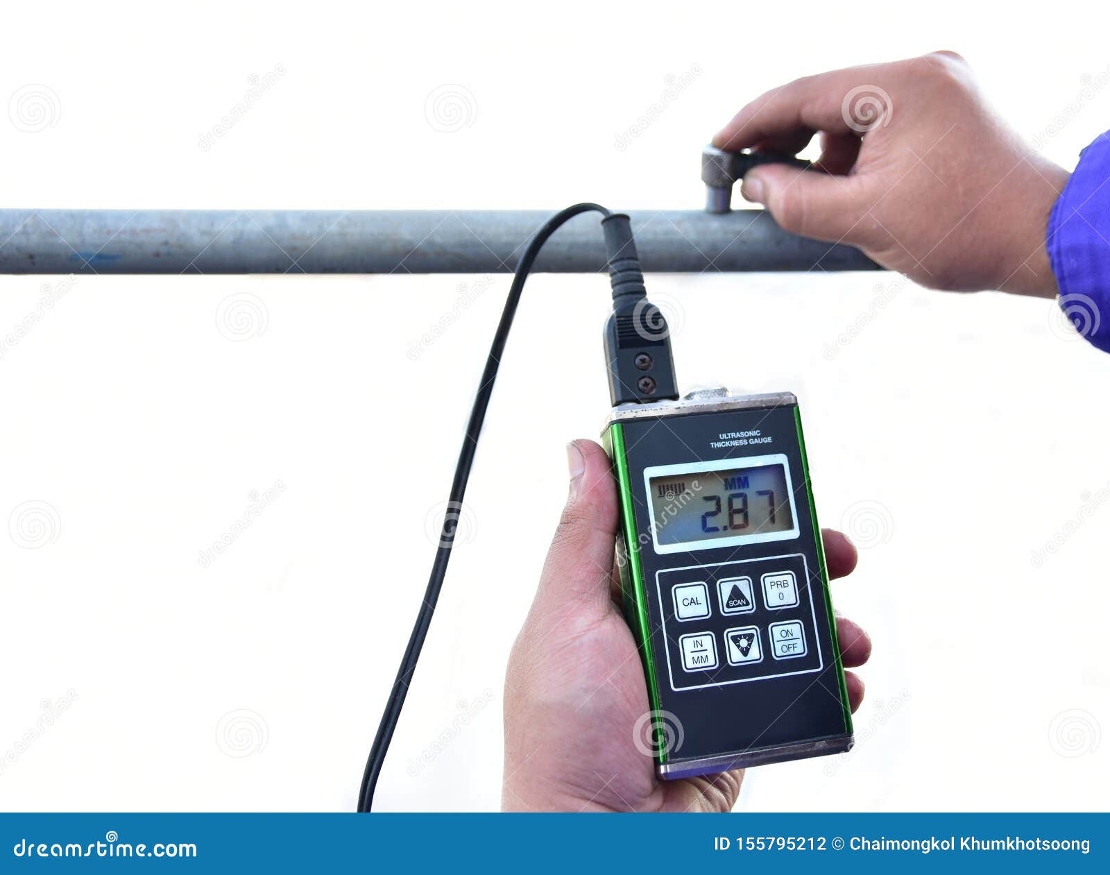pipe thickness measurement with utm