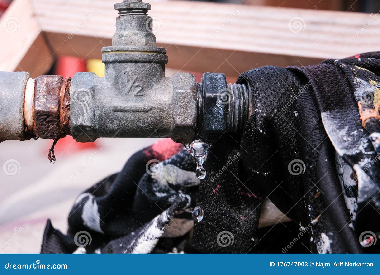 Water leaking stock image. Image of sink, damage, leakage 176747003
