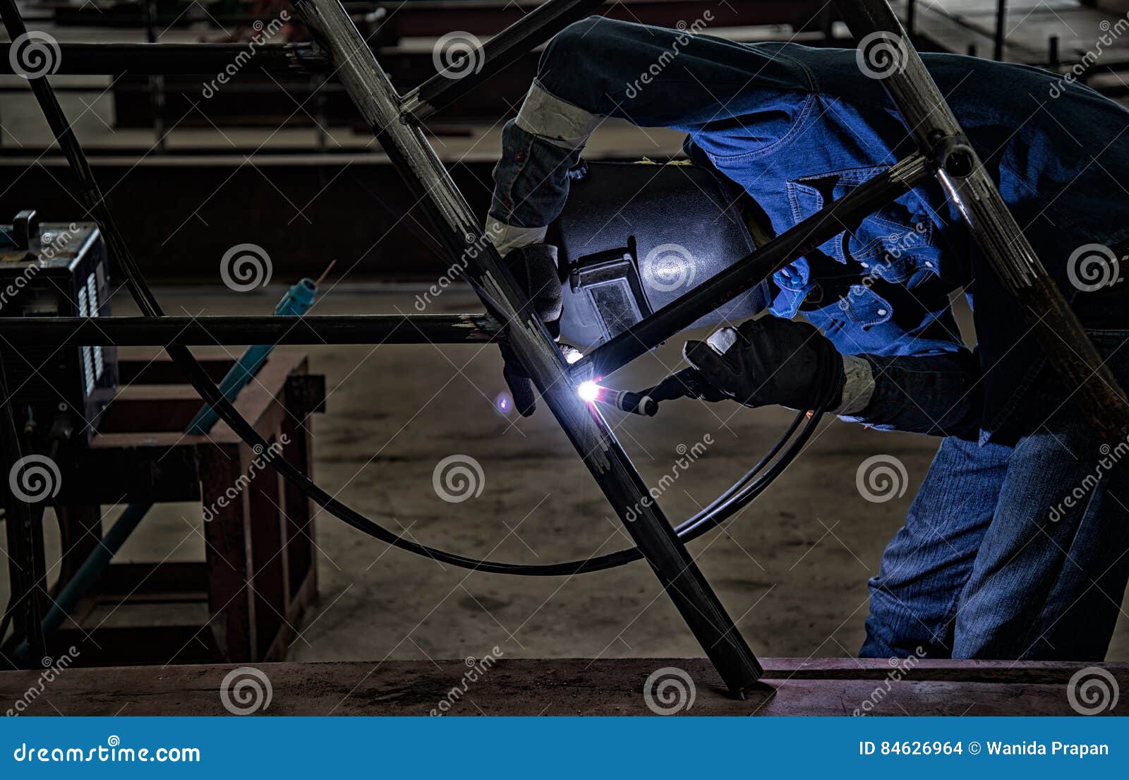 PE Pipe Welding For Connection Waste Water Supply System RoyaltyFree