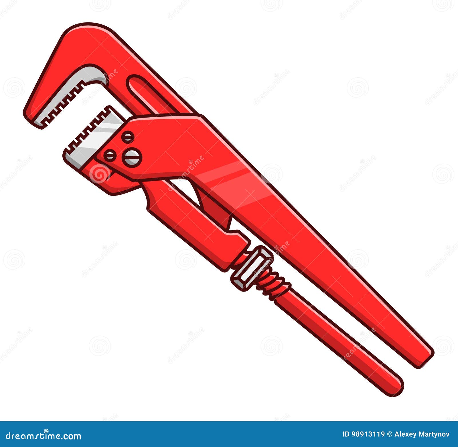 Pipe wrench stock vector. Illustration of construction - 98913119