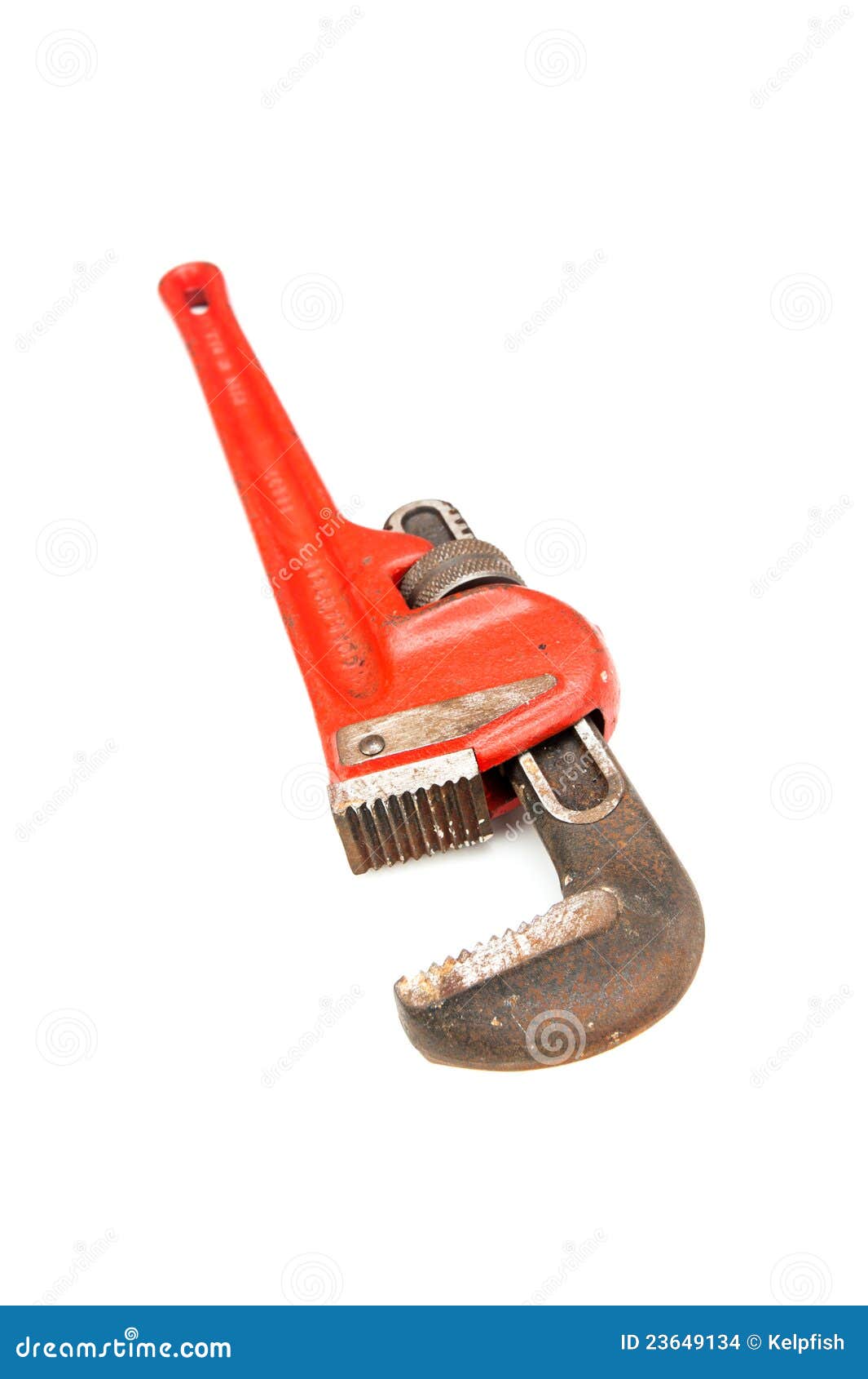 Pipe wrench on white stock photo. Image of steel, tool 23649134