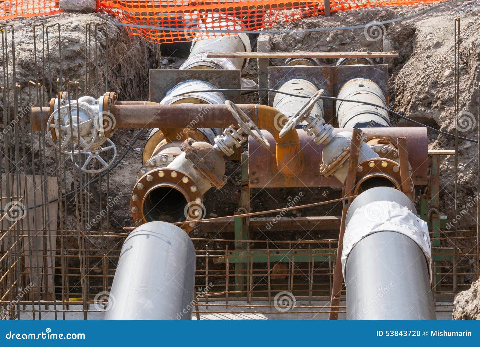 Pipeline replacement stock photo. Image of work, industry 53843720