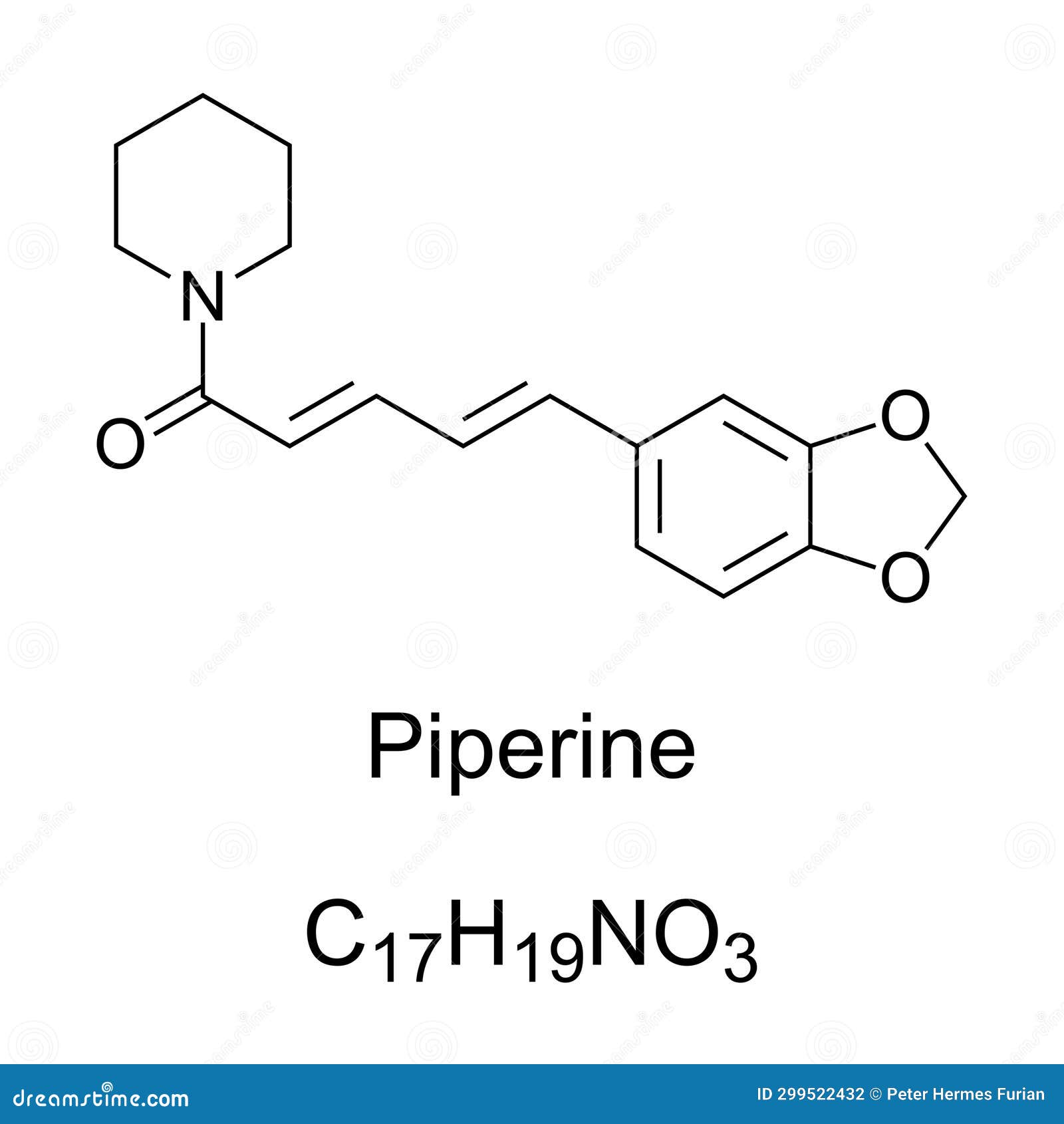 Piperine, Pungency of Long and Black Pepper, Chemical Formula and