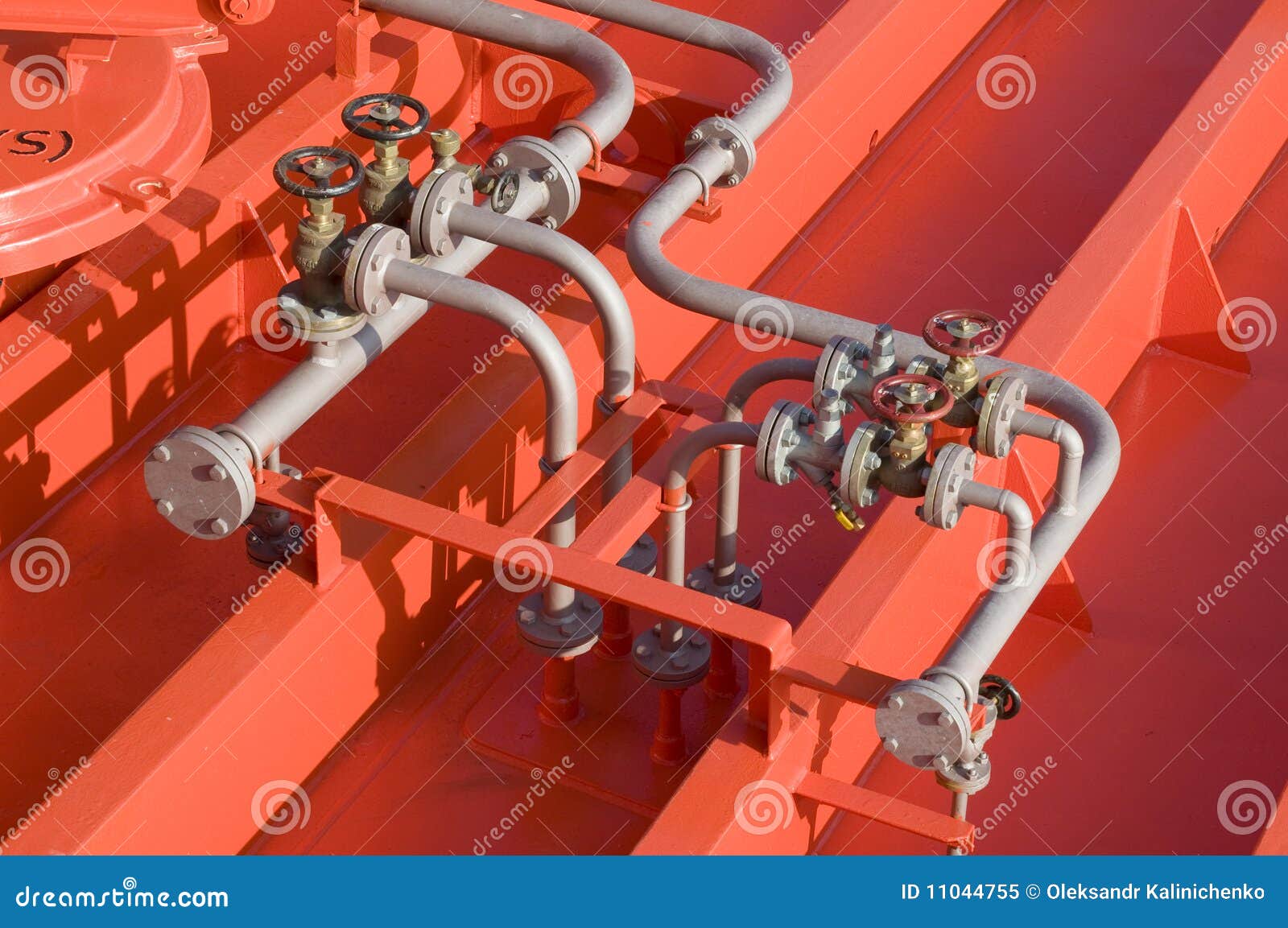 Pipes on the Deck of the Tanker Stock Image Image of airway, pressure
