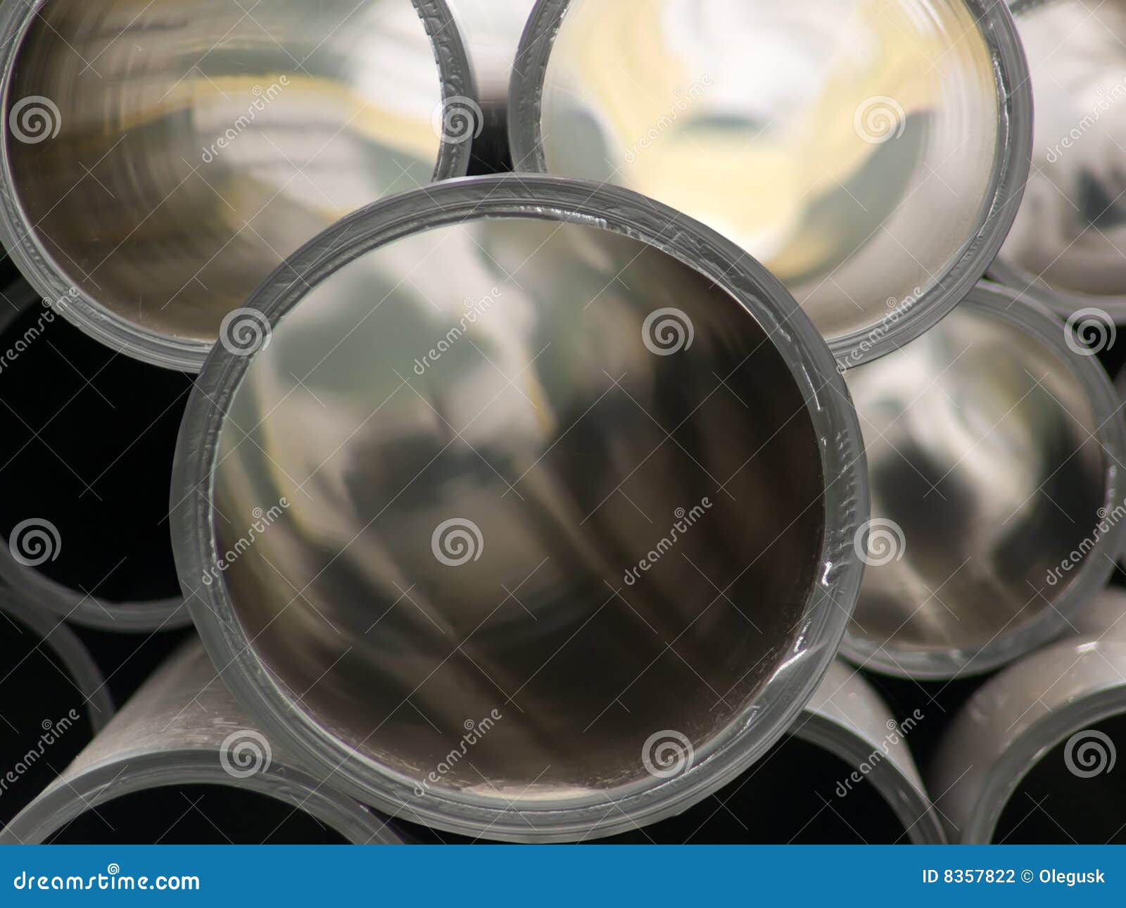 Pipes Plastic Like Snake To Transport Aggregate Materials From Stock