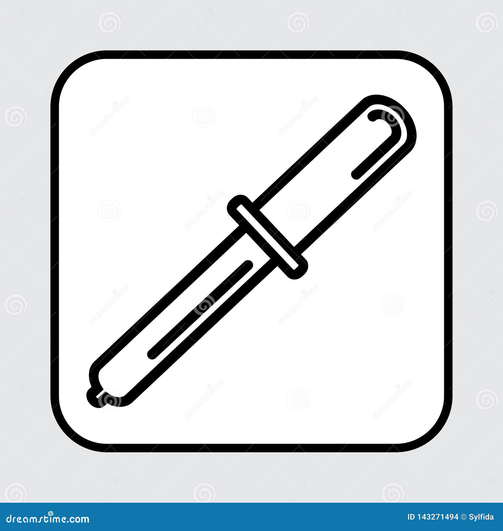 Pipette Icon. Outline Design. Vector Illustration Stock Illustration