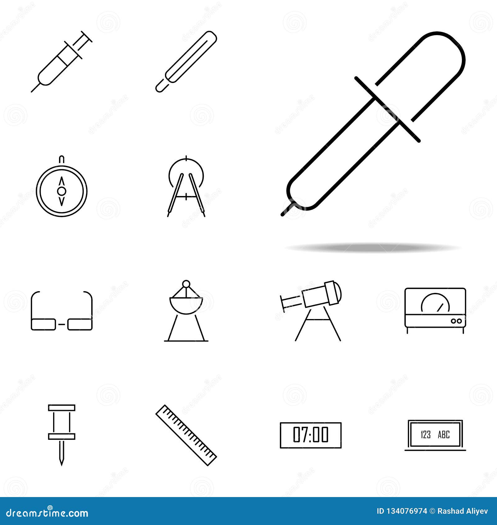 pipette icon. scientifics study icons universal set for web and mobile