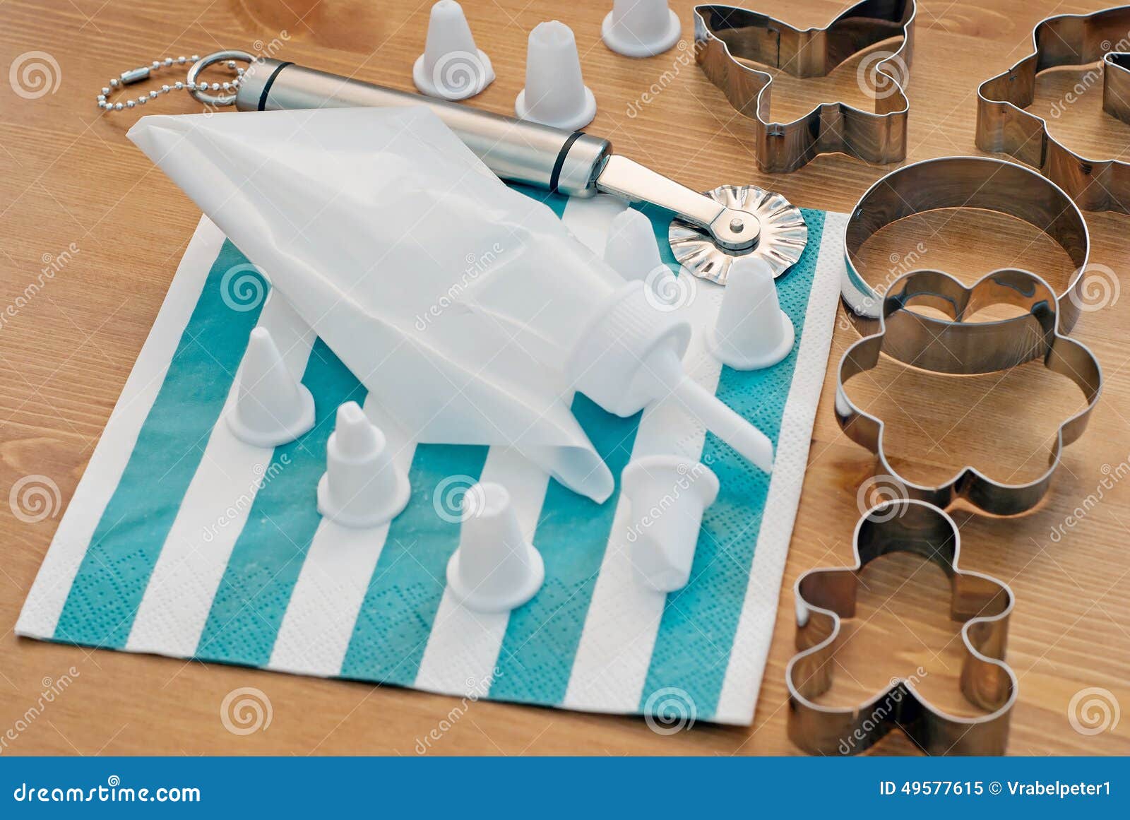 Piping Bag with Kitchen Tools Stock Image Image of cookies, decorated