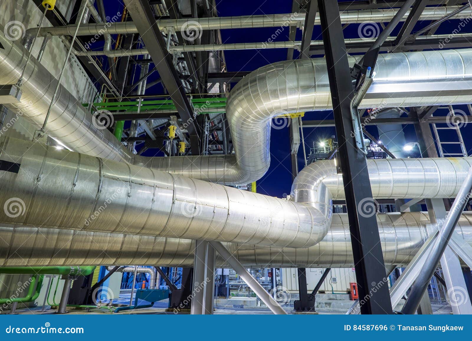 Piping with Insulation of Boiler Stock Photo Image of industrial