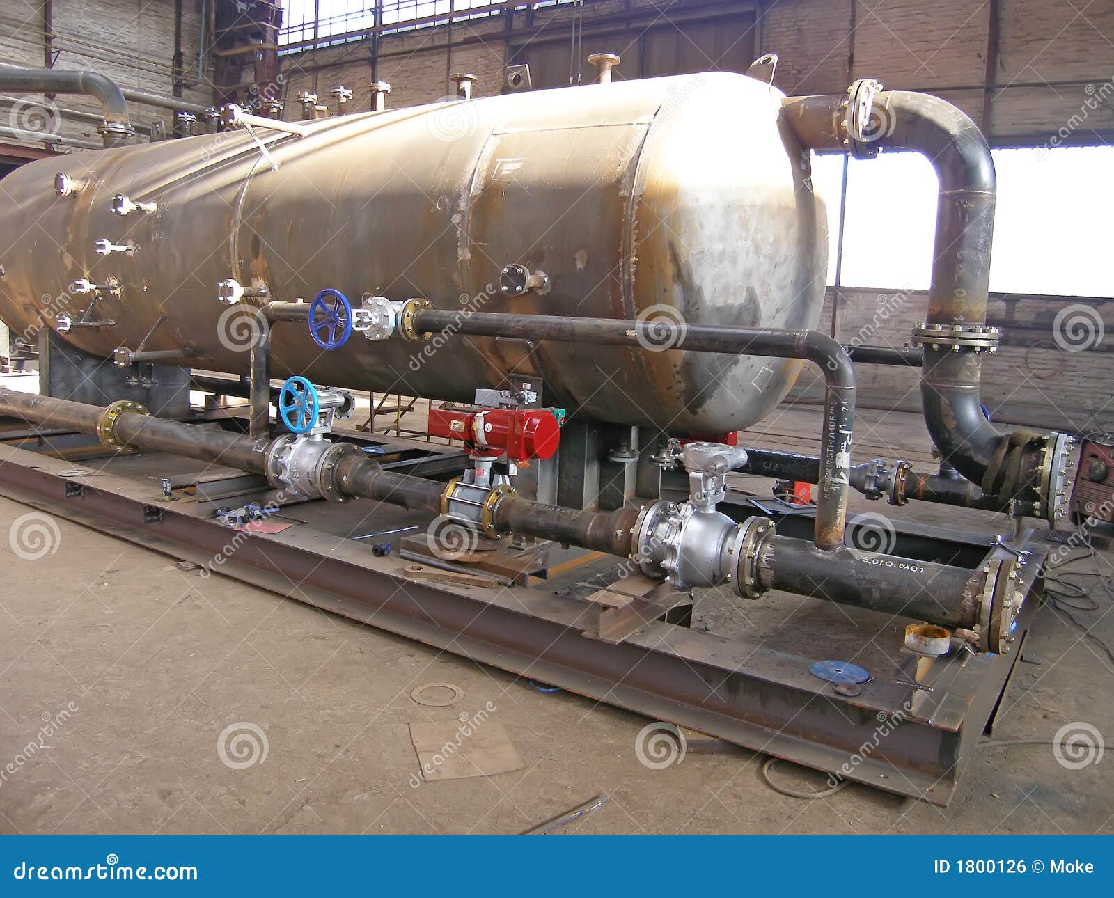 Piping and Vessel stock photo. Image of piping, mechanism 1800126