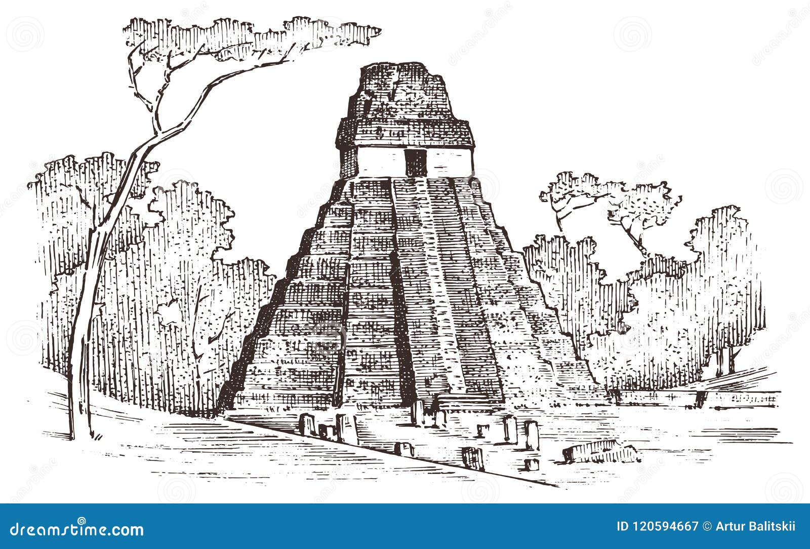 Pirámide De Maya Vintage Cultura Azteca México Monocromático Antiguo  Paisaje Para El Fondo De La Insignia Del Logotipo De La Etiq Ilustración  del Vector - Ilustración de modelo, khufu: 120594667