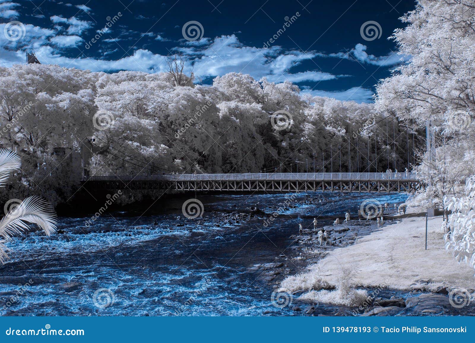 piracicaba river and city in infrared - - 720nm