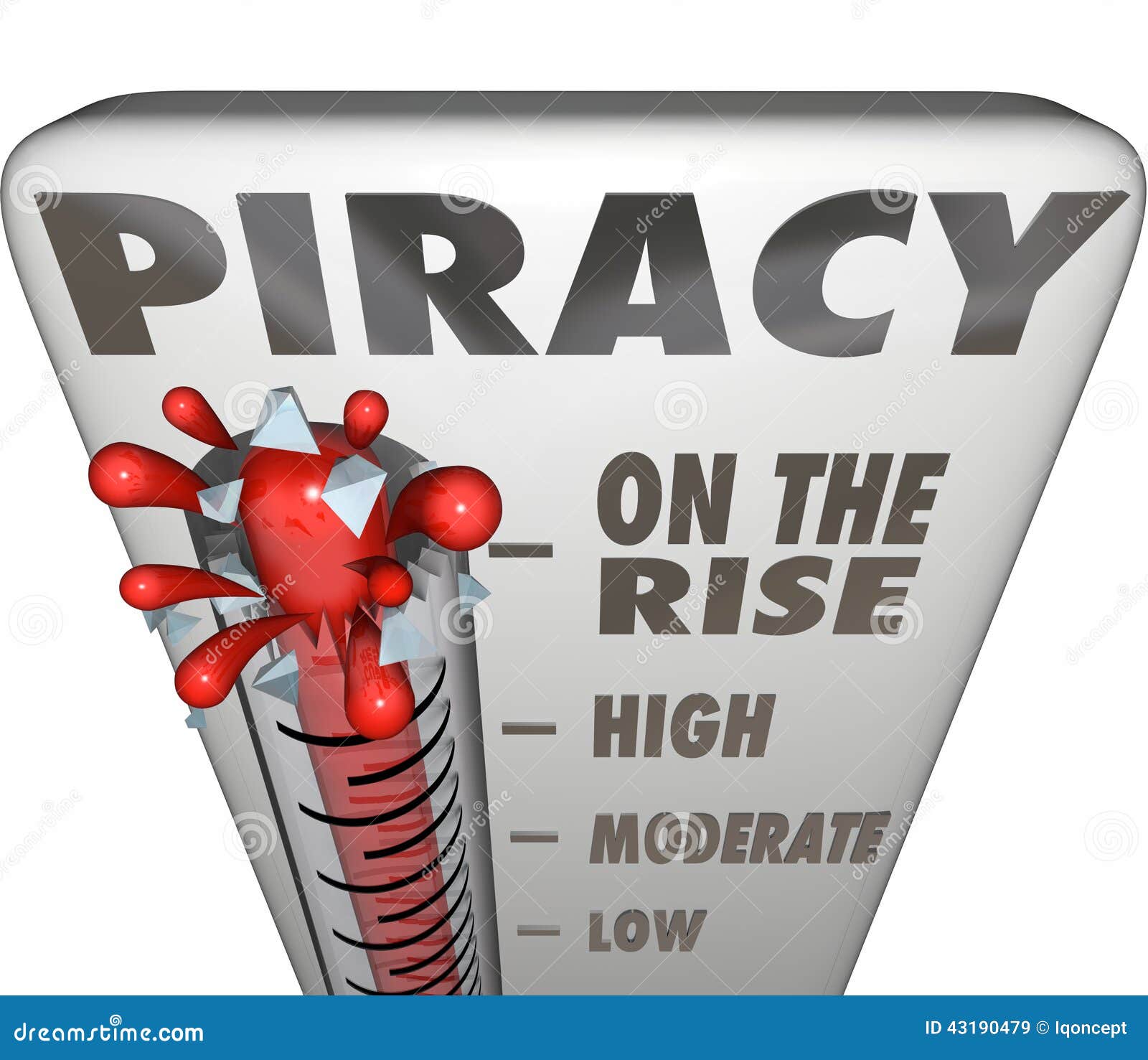 Piracy On The Rise Thermometer Measuring Illegal File ...