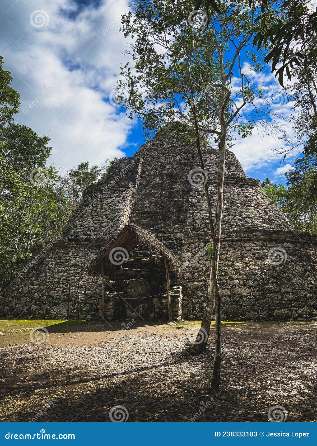 piramid in the arqueological zone of coba