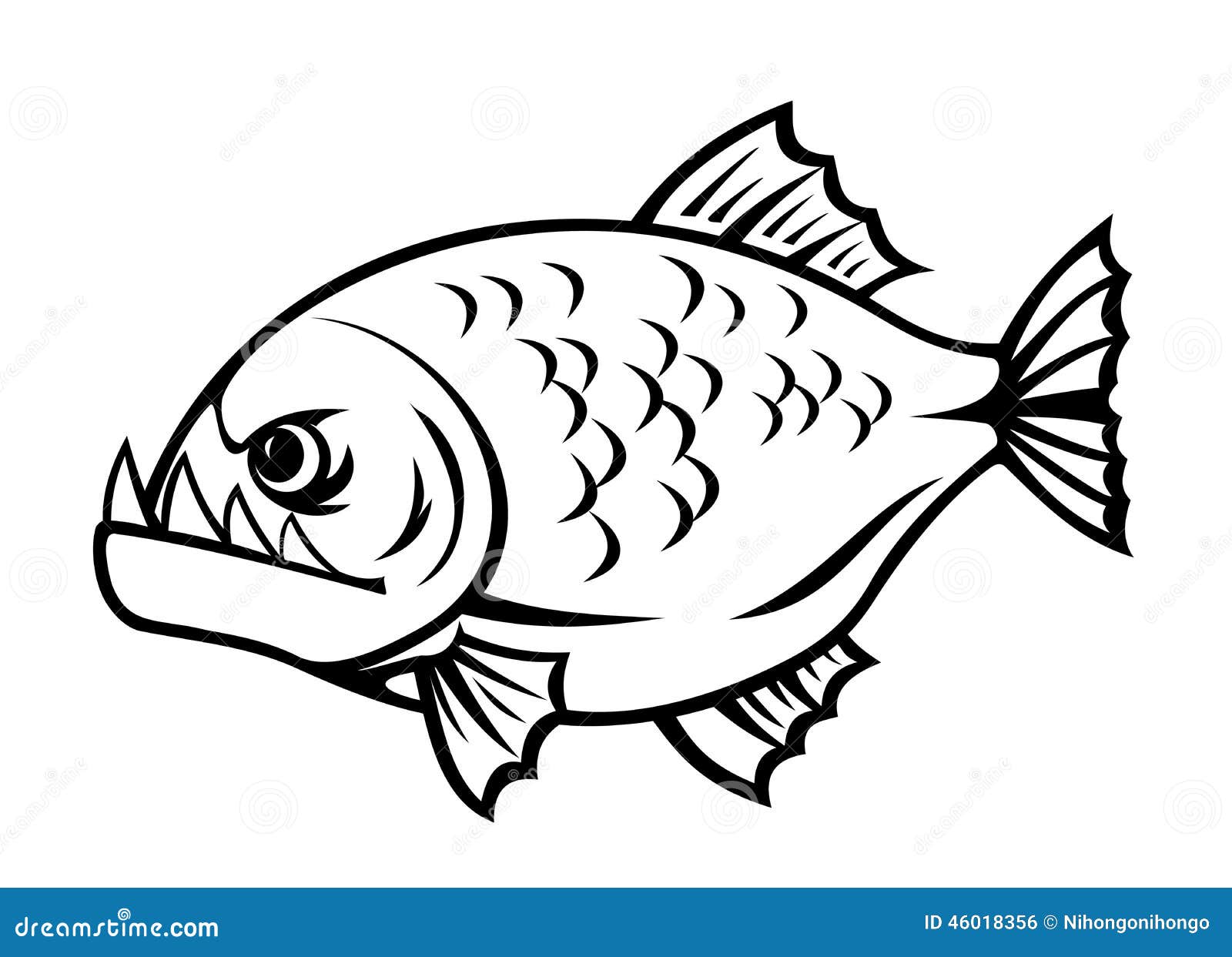 Piranha arrabbiato Immagine Stock Libera da Diritti