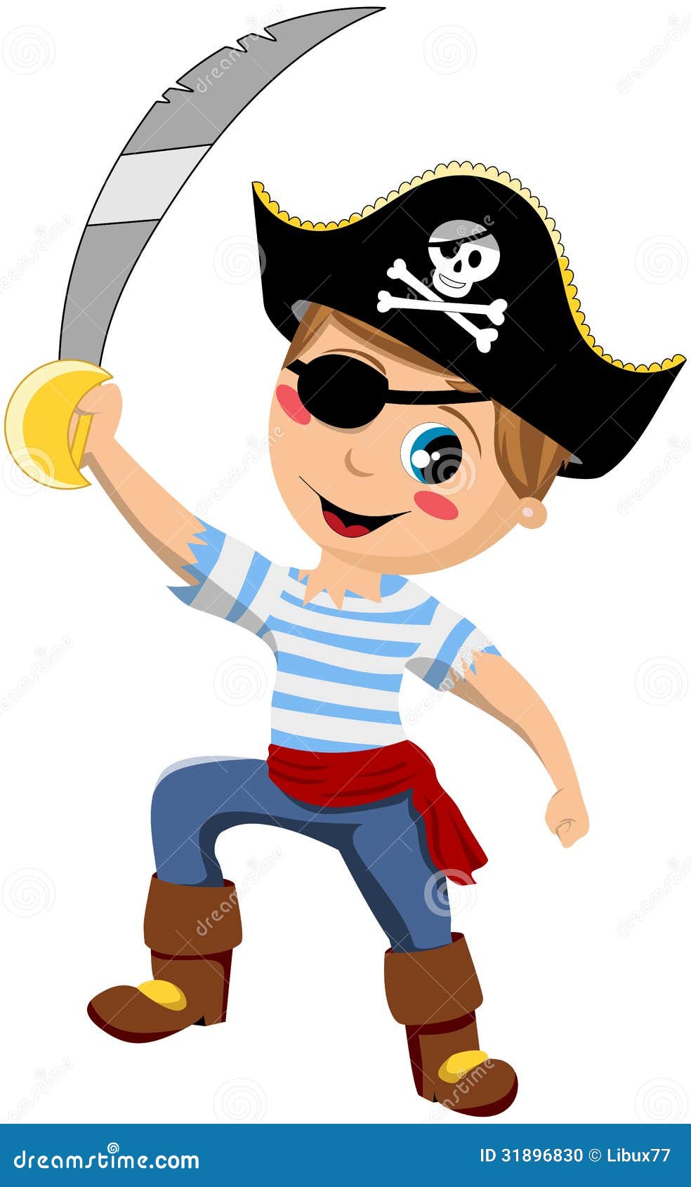 pirate boy holding sword 