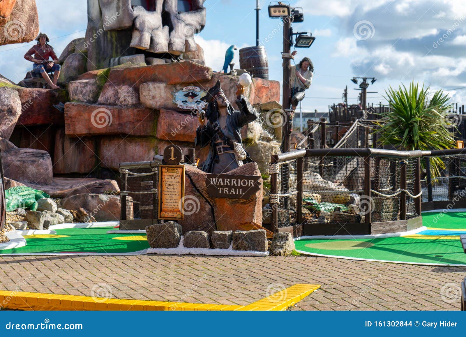 A Pirate Crazy Golf or Mini Gold Course Editorial Stock Image Image