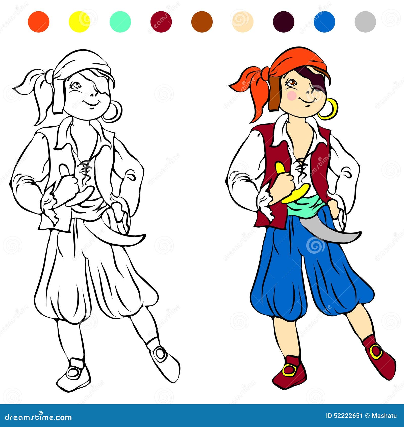 Pirate de jeu d enfants de livre de coloriage