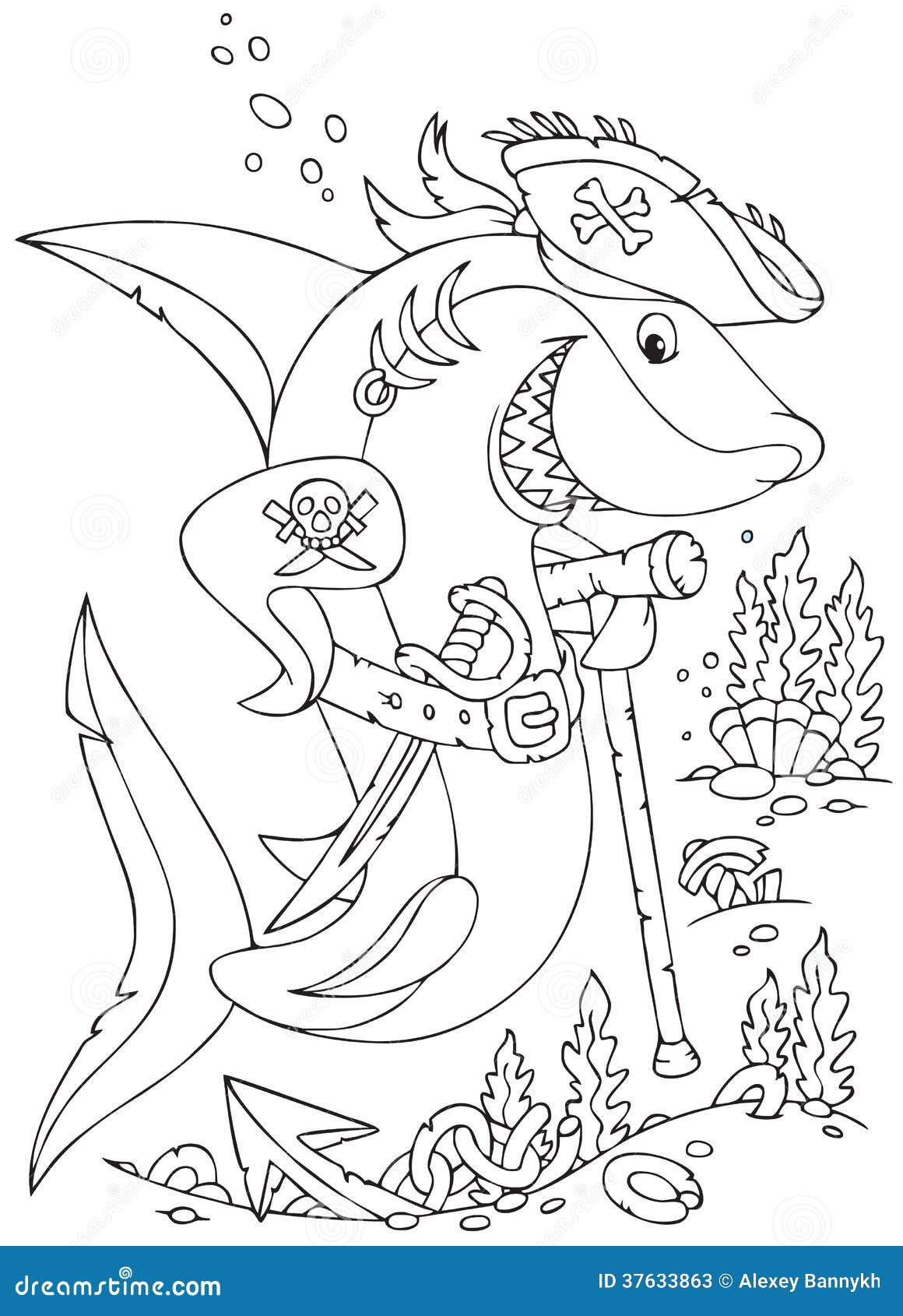 Pirate De Requin s Stock Image Coloriage Poissons