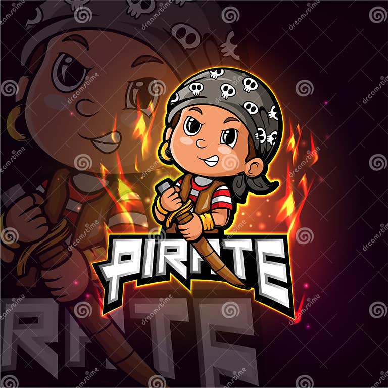 Pirate Esport Mascot Logo Design Stock Vector Illustration Of Game Pirate Esport Mascot Logo Design Stock Vector Illustration Of Game