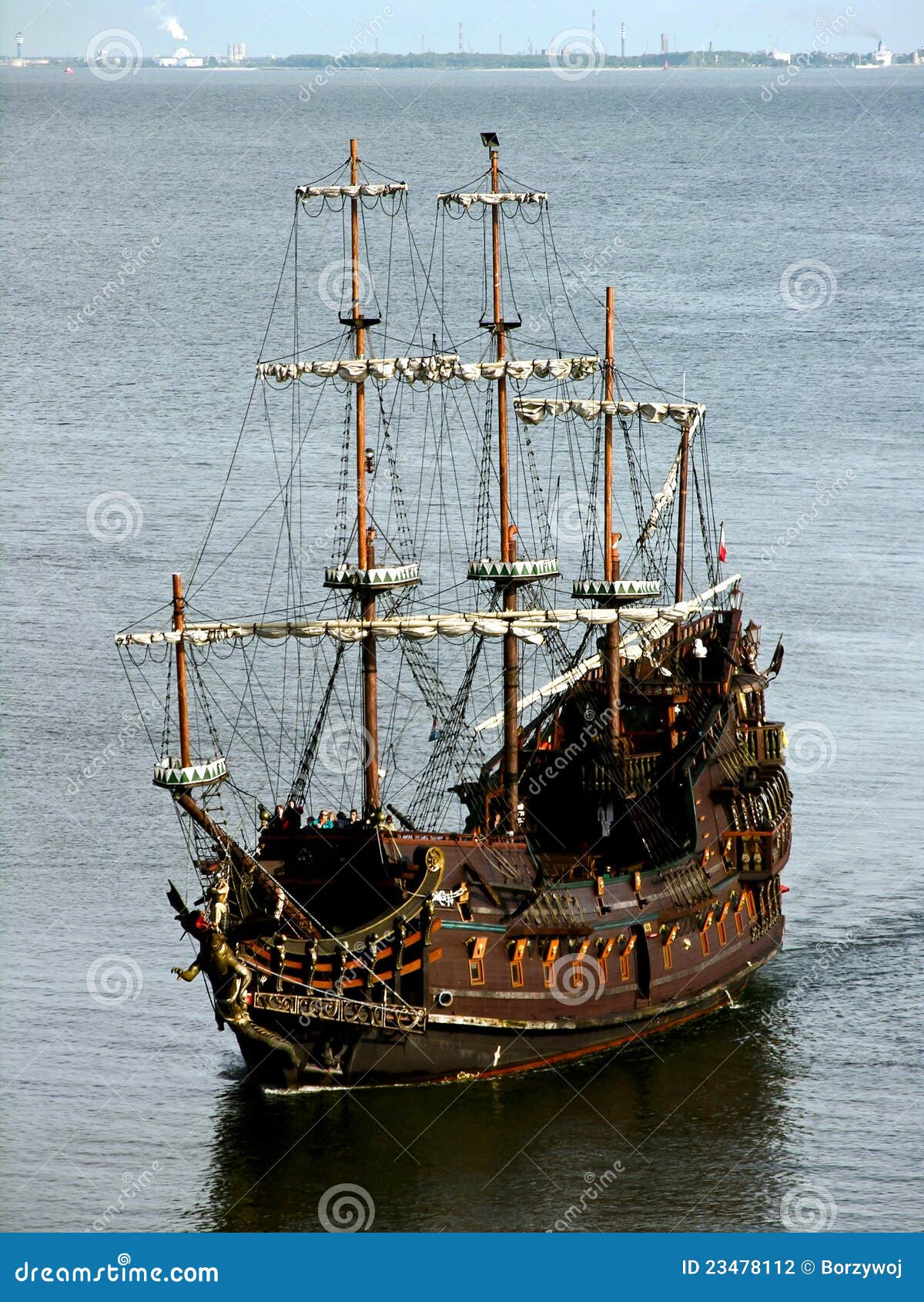 Pirate ship stock photo. Image of calm, battle, ocean 