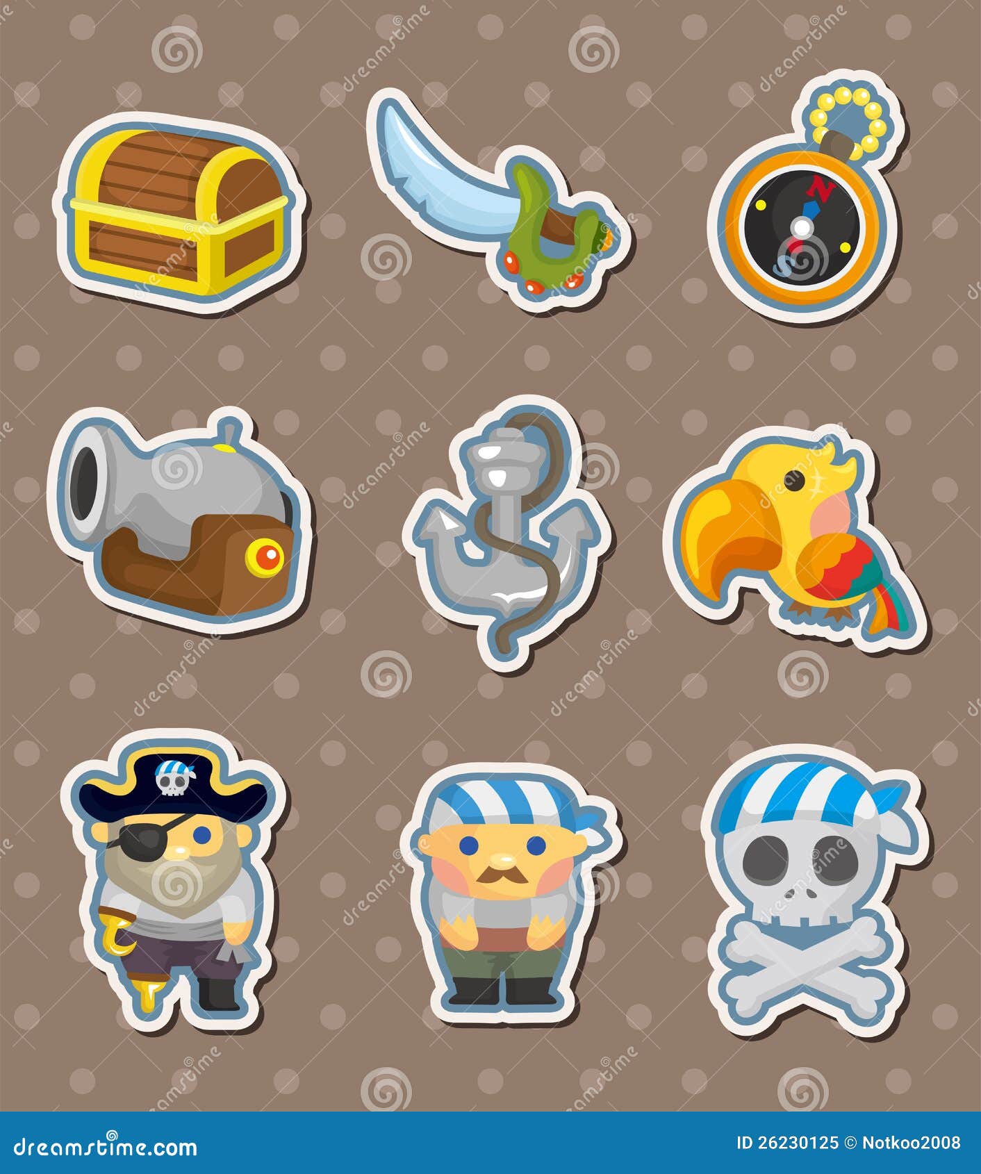 Pirate stickers stock vector. Illustration of scarf, goggles 26230125