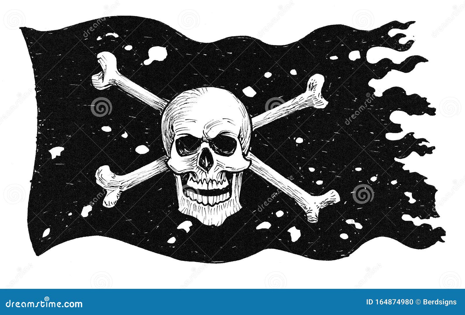 Piratenflagge stock abbildung. Illustration von gestaltungsarbeit