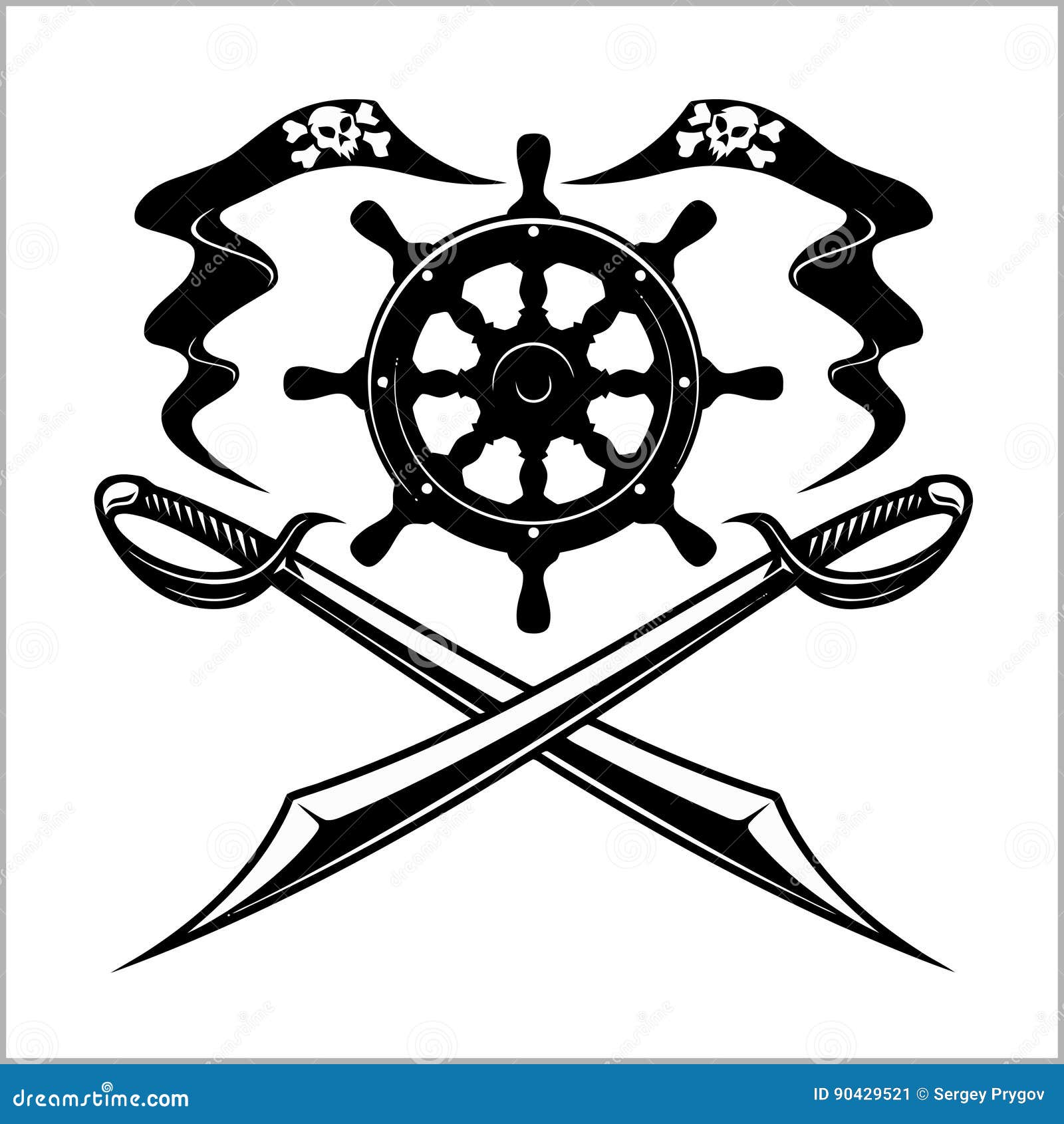 Crossed swords illustration Black and White Stock Photos & Images - Alamy