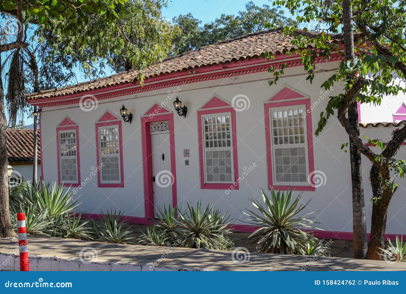 Pirenopolis the Facades of Colonial-style Houses Editorial Photography -  Image of ancient, lined: 158424762