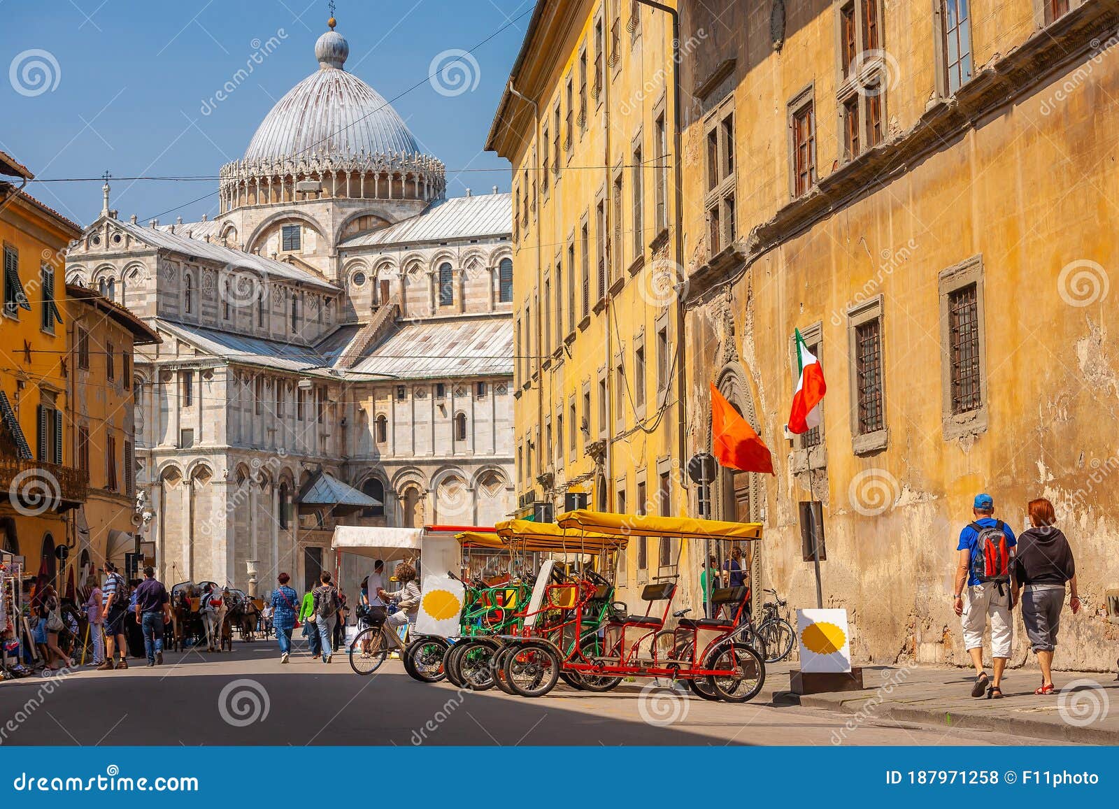 pisa city downtown skyline cityscape in italy